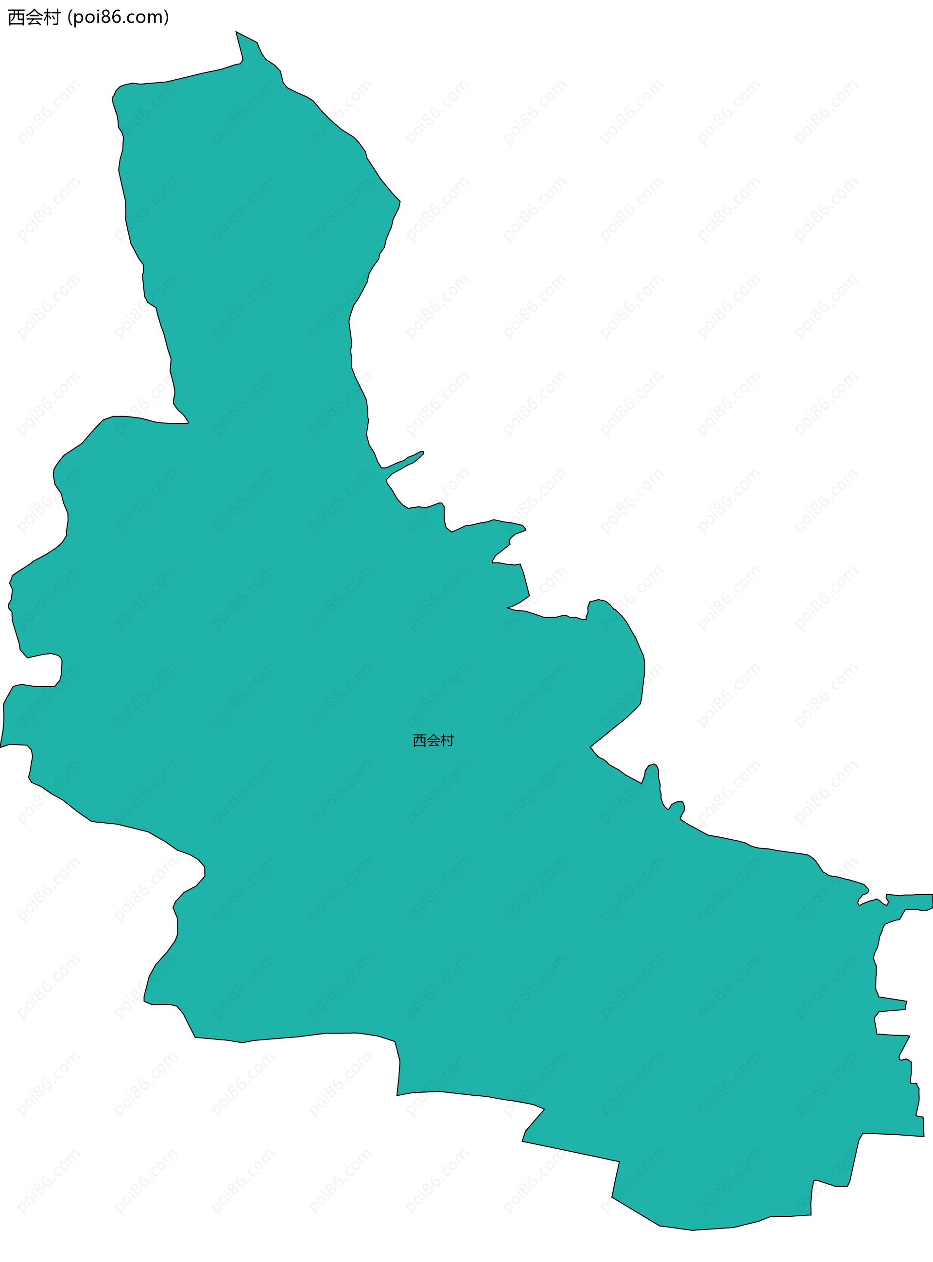 西会村边界地图