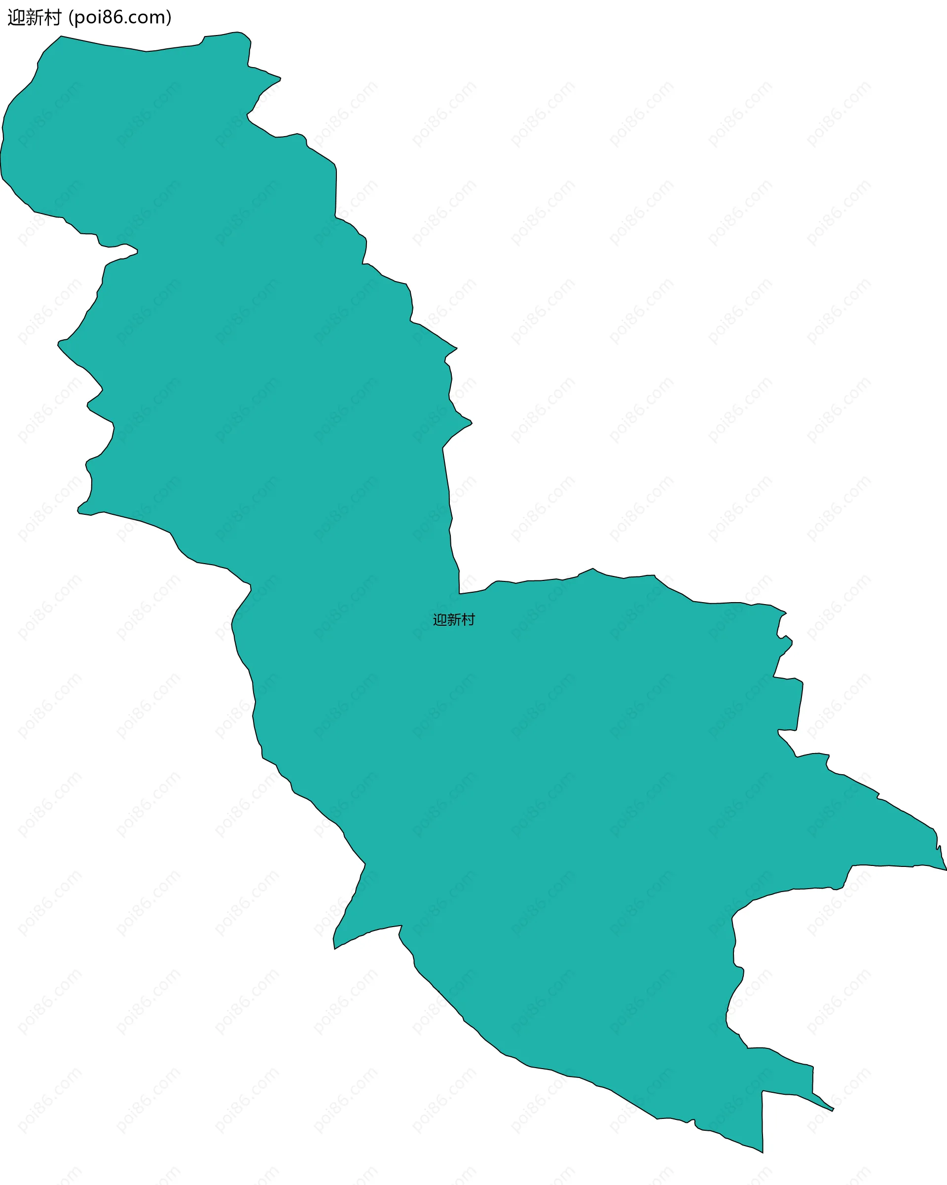 迎新村边界地图