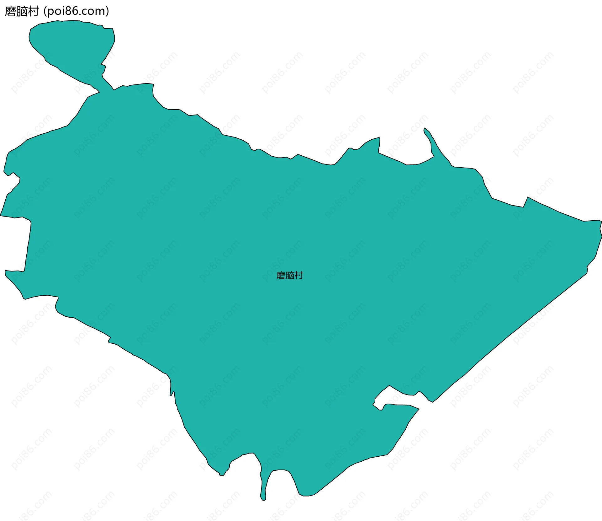 磨脑村边界地图