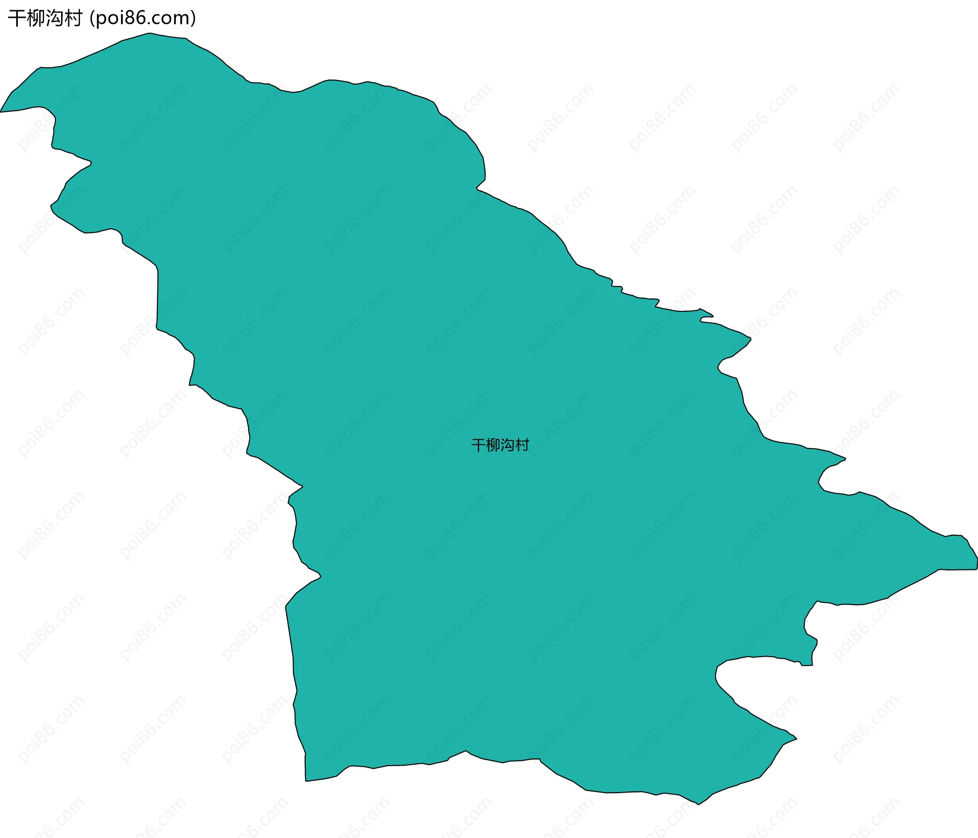 干柳沟村边界地图