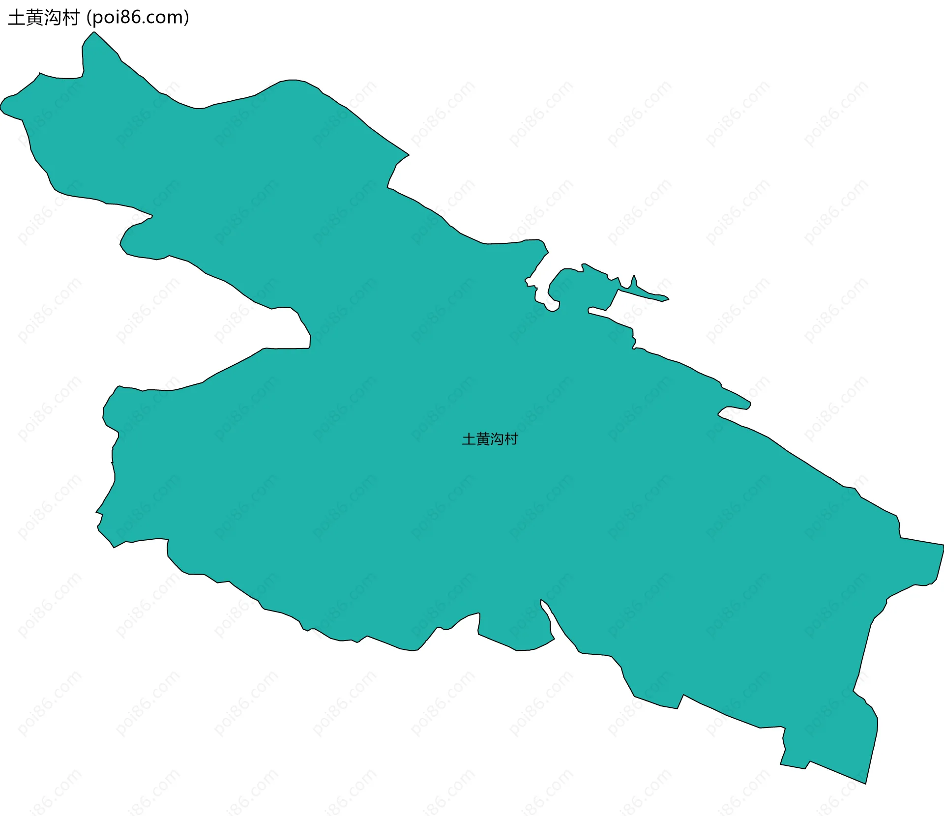 土黄沟村边界地图