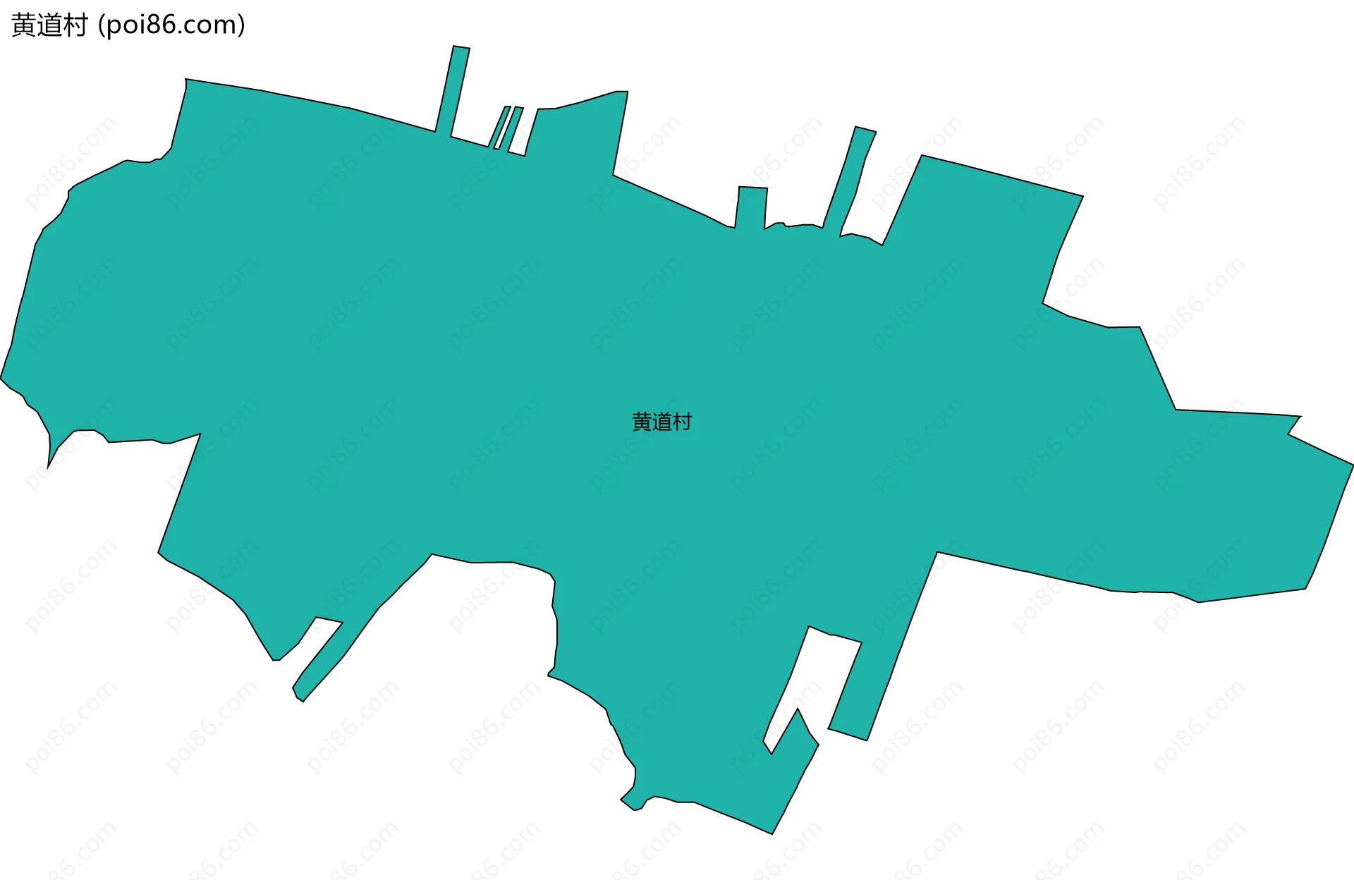 黄道村边界地图