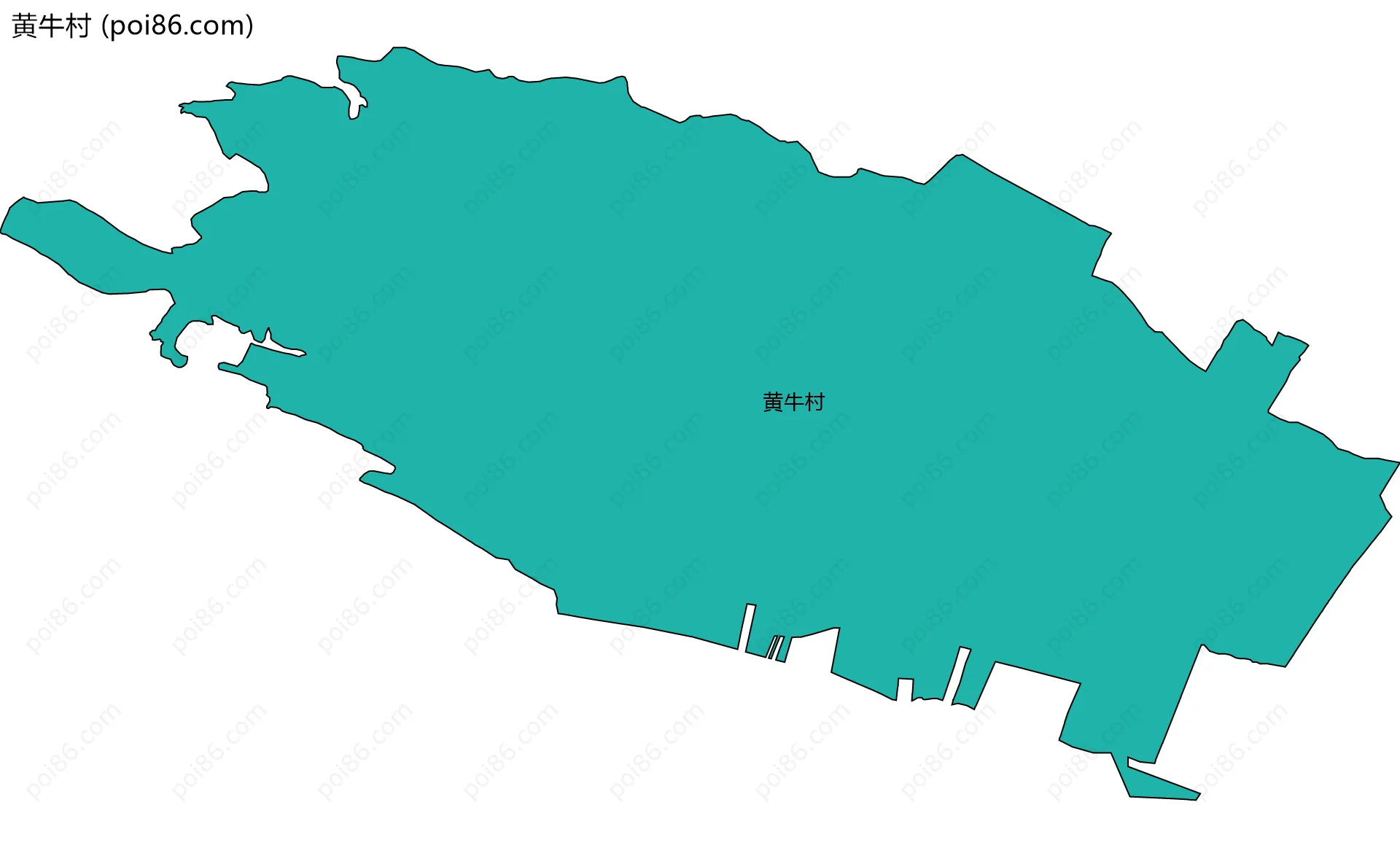 黄牛村边界地图