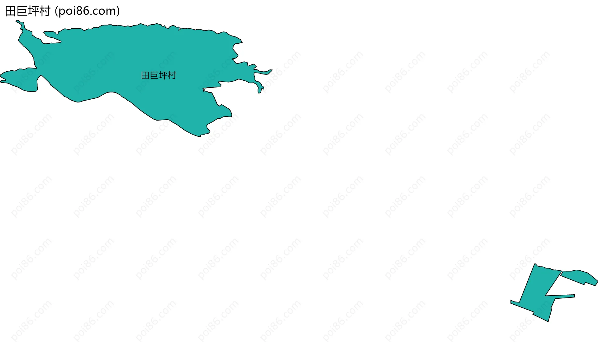 田巨坪村边界地图