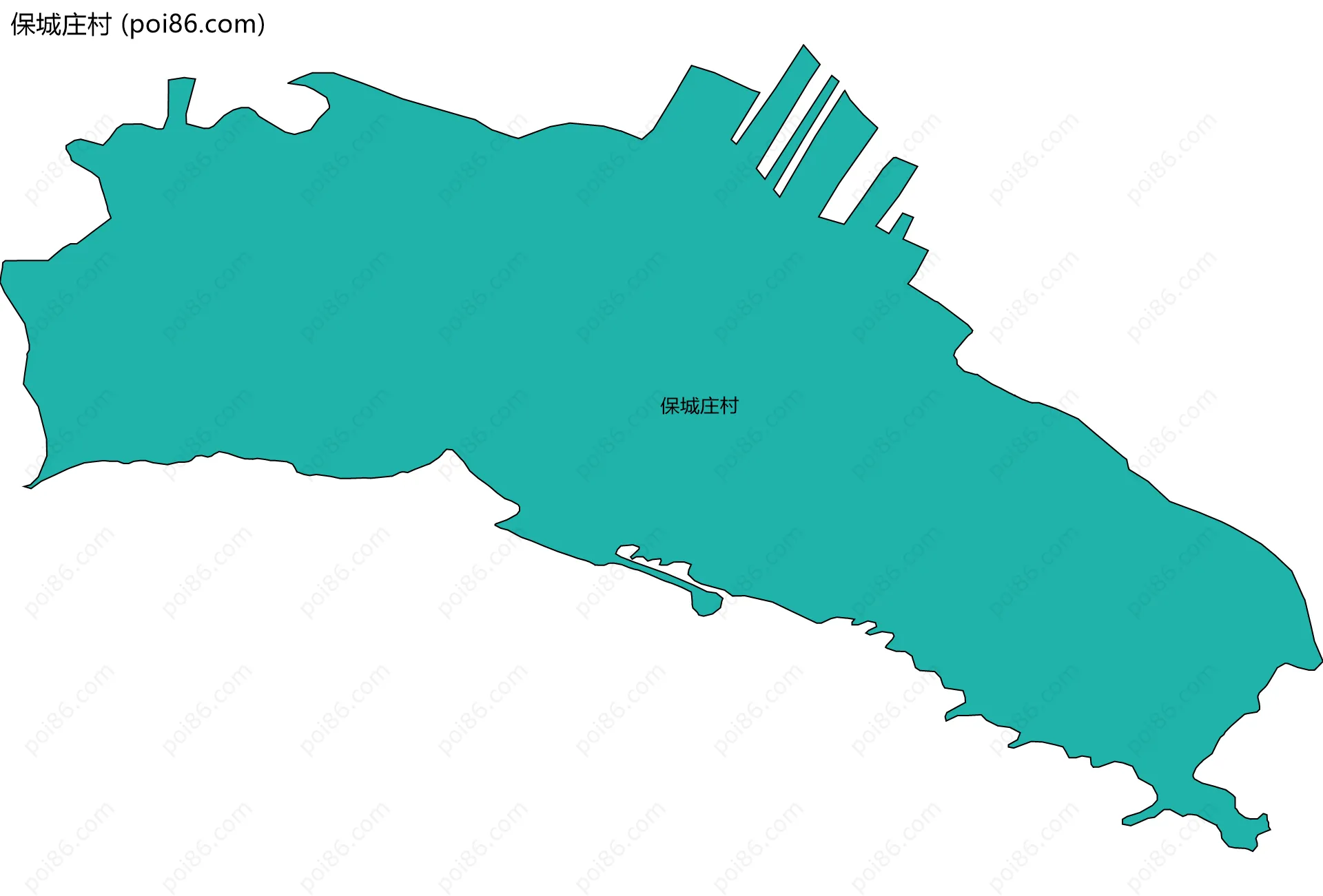 保城庄村边界地图