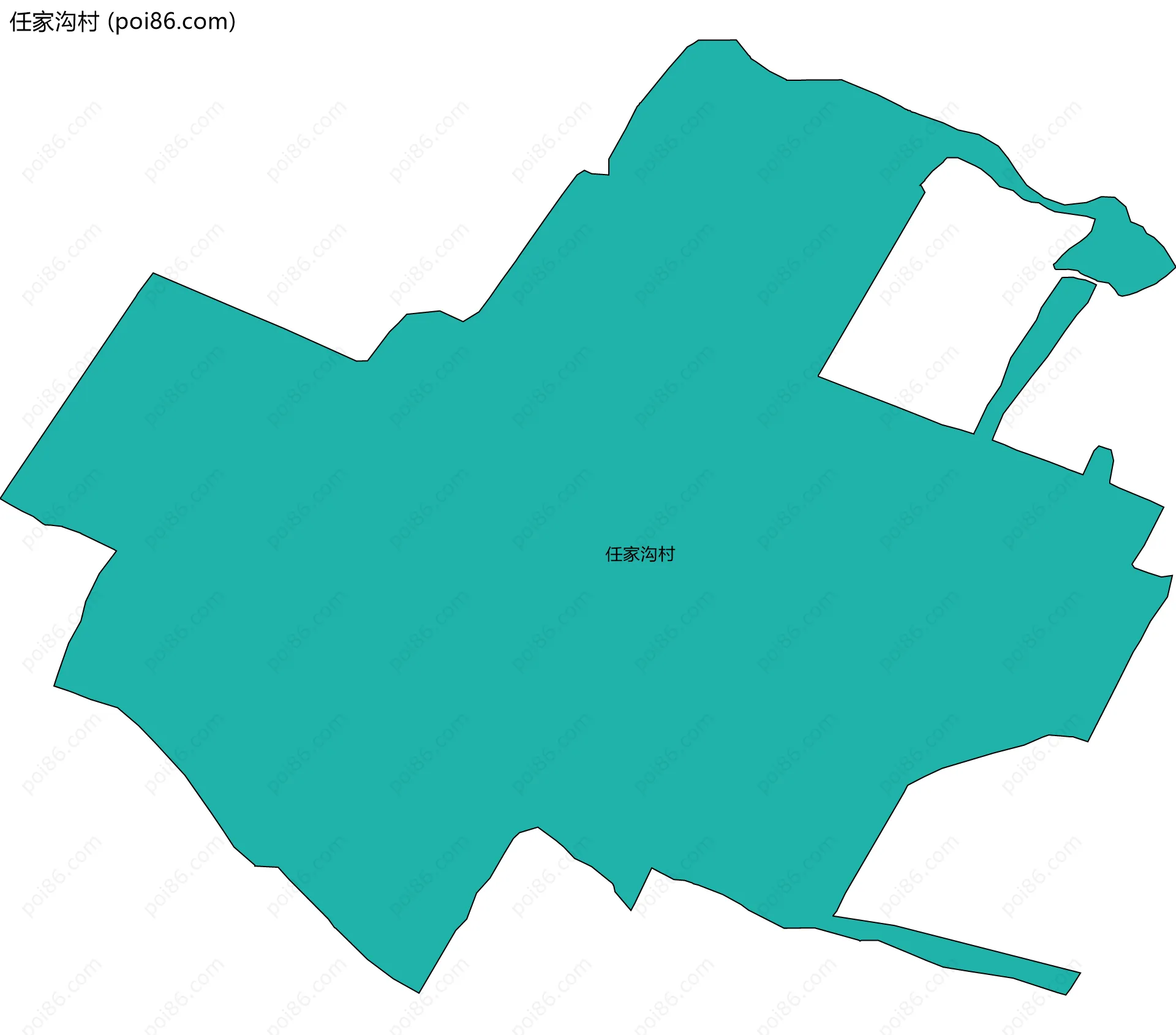 任家沟村边界地图