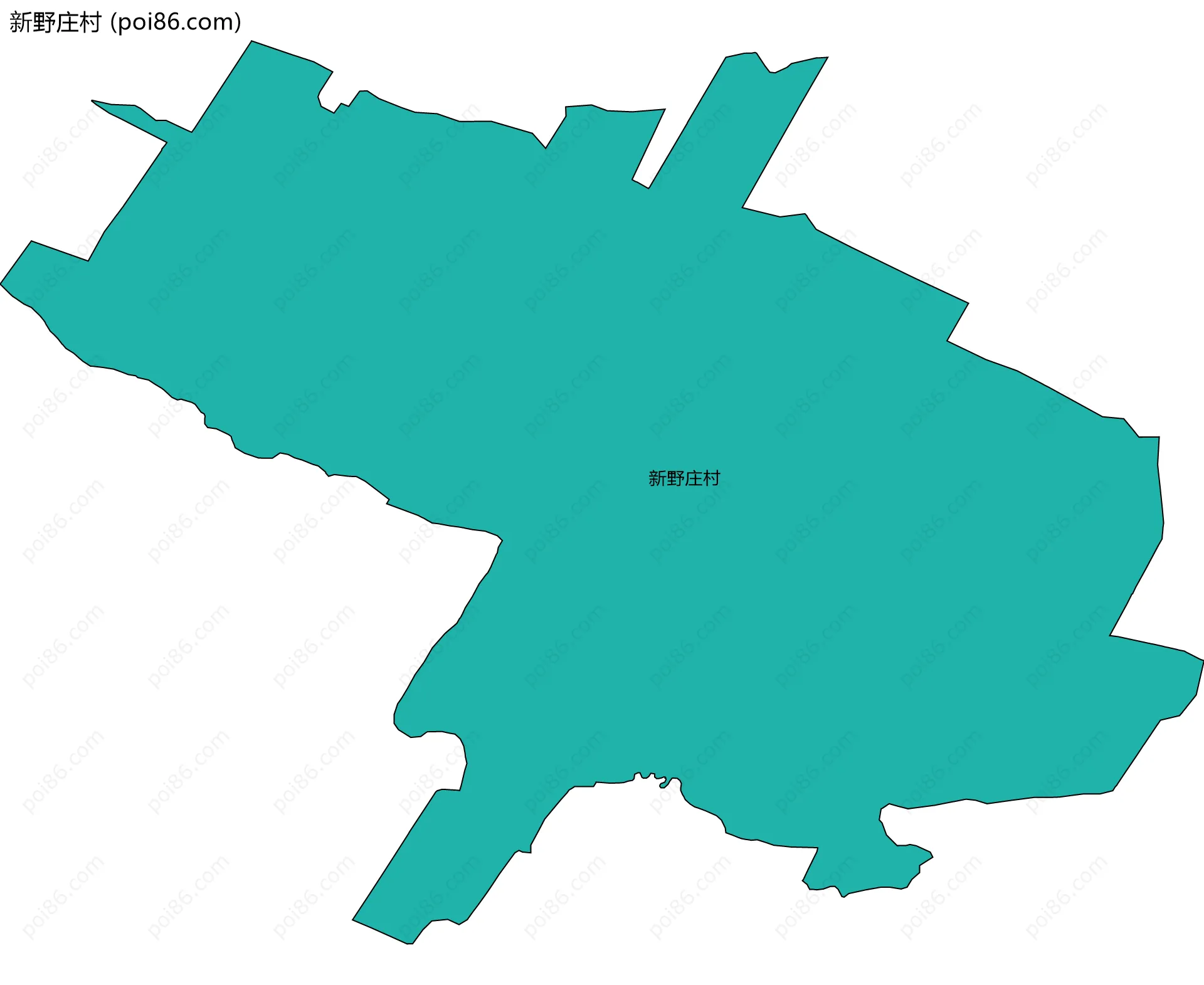 新野庄村边界地图