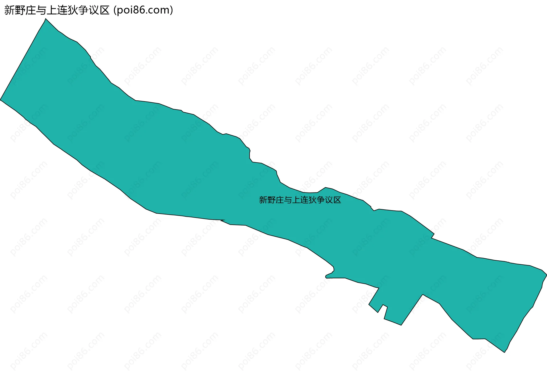 新野庄与上连狄争议区边界地图