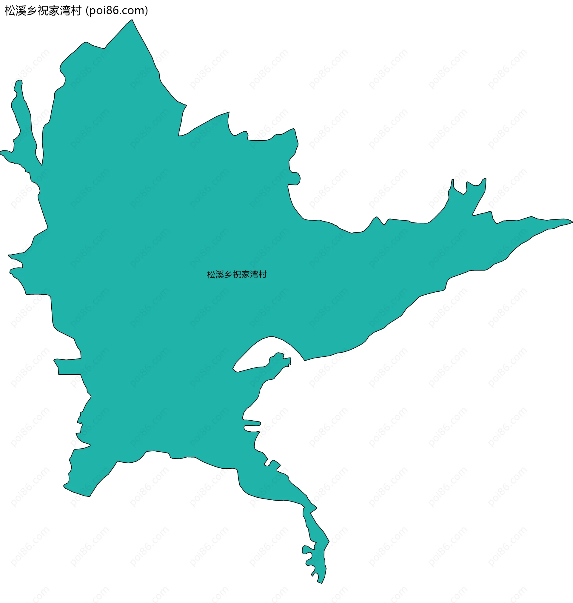 松溪乡祝家湾村边界地图