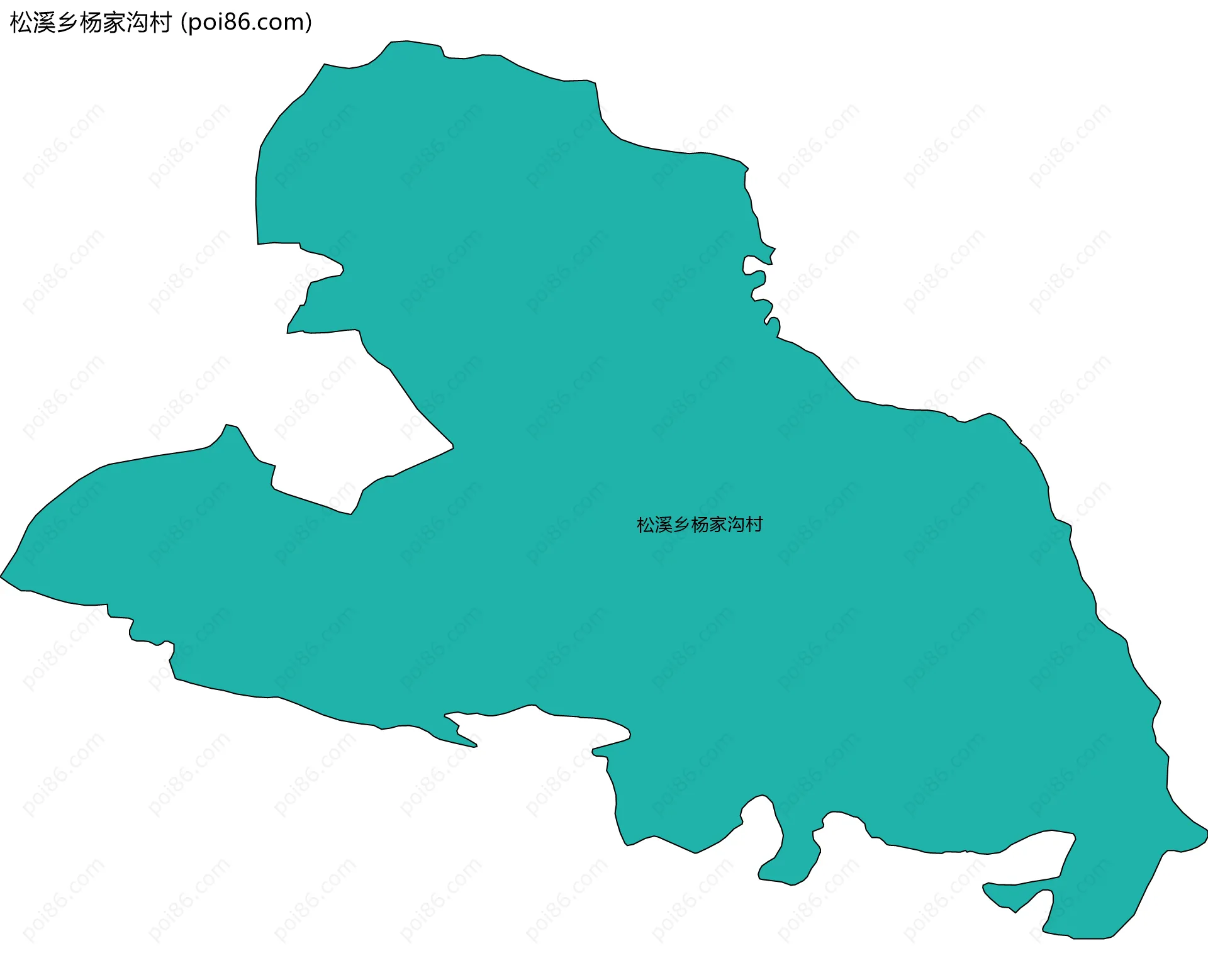 松溪乡杨家沟村边界地图