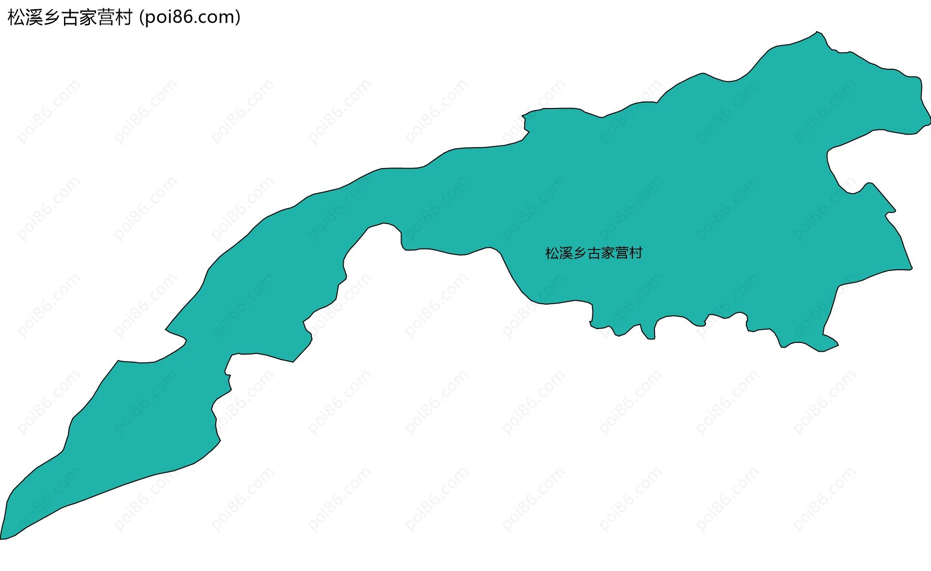 松溪乡古家营村边界地图
