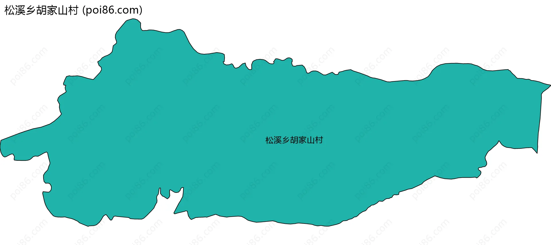 松溪乡胡家山村边界地图