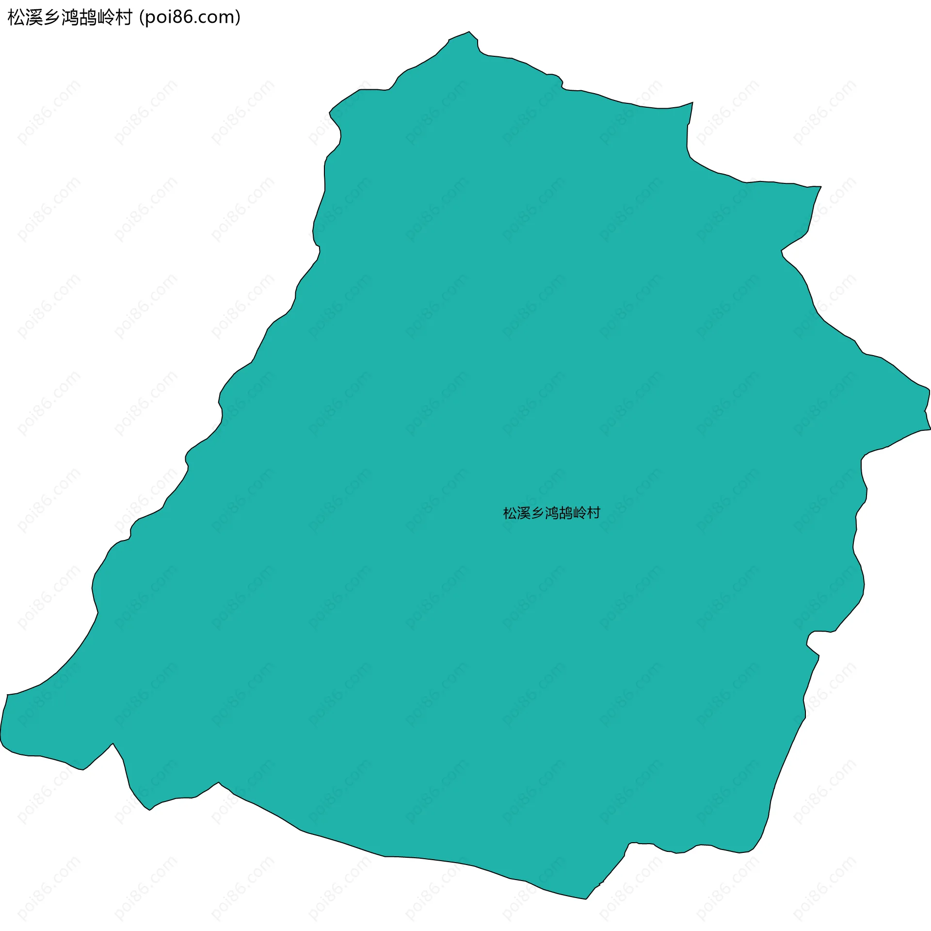 松溪乡鸿鸪岭村边界地图