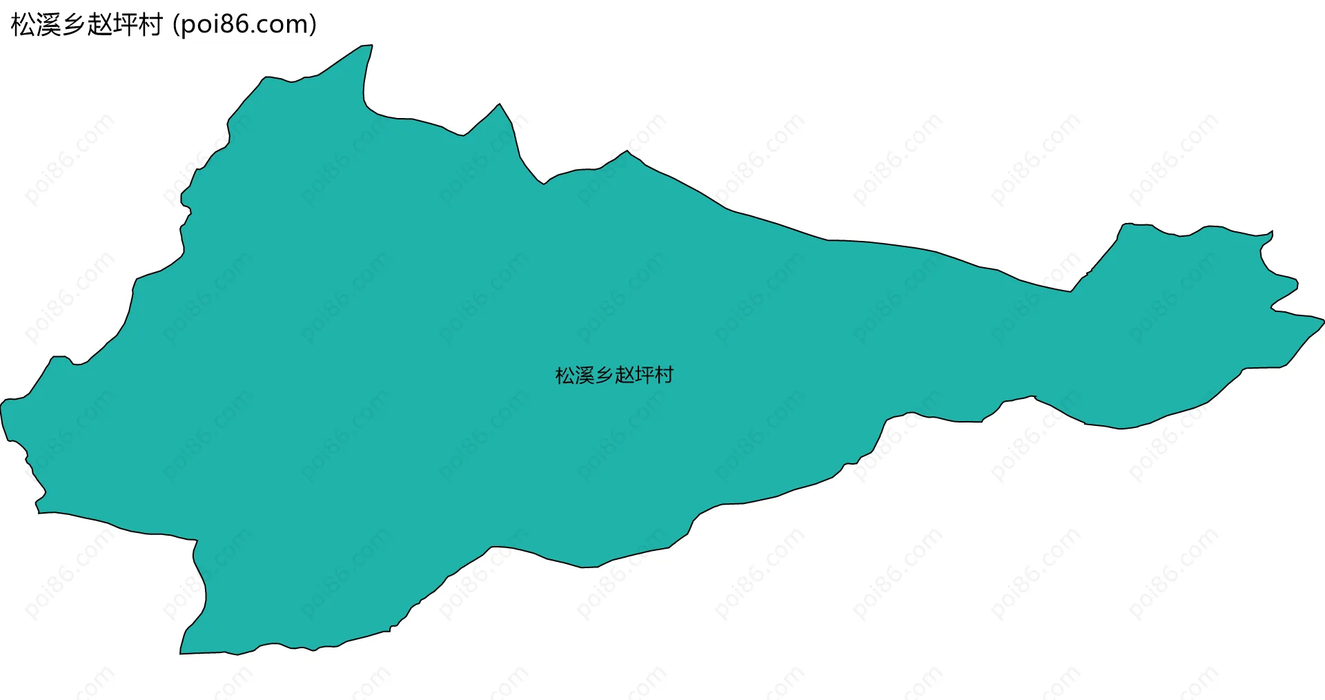 松溪乡赵坪村边界地图