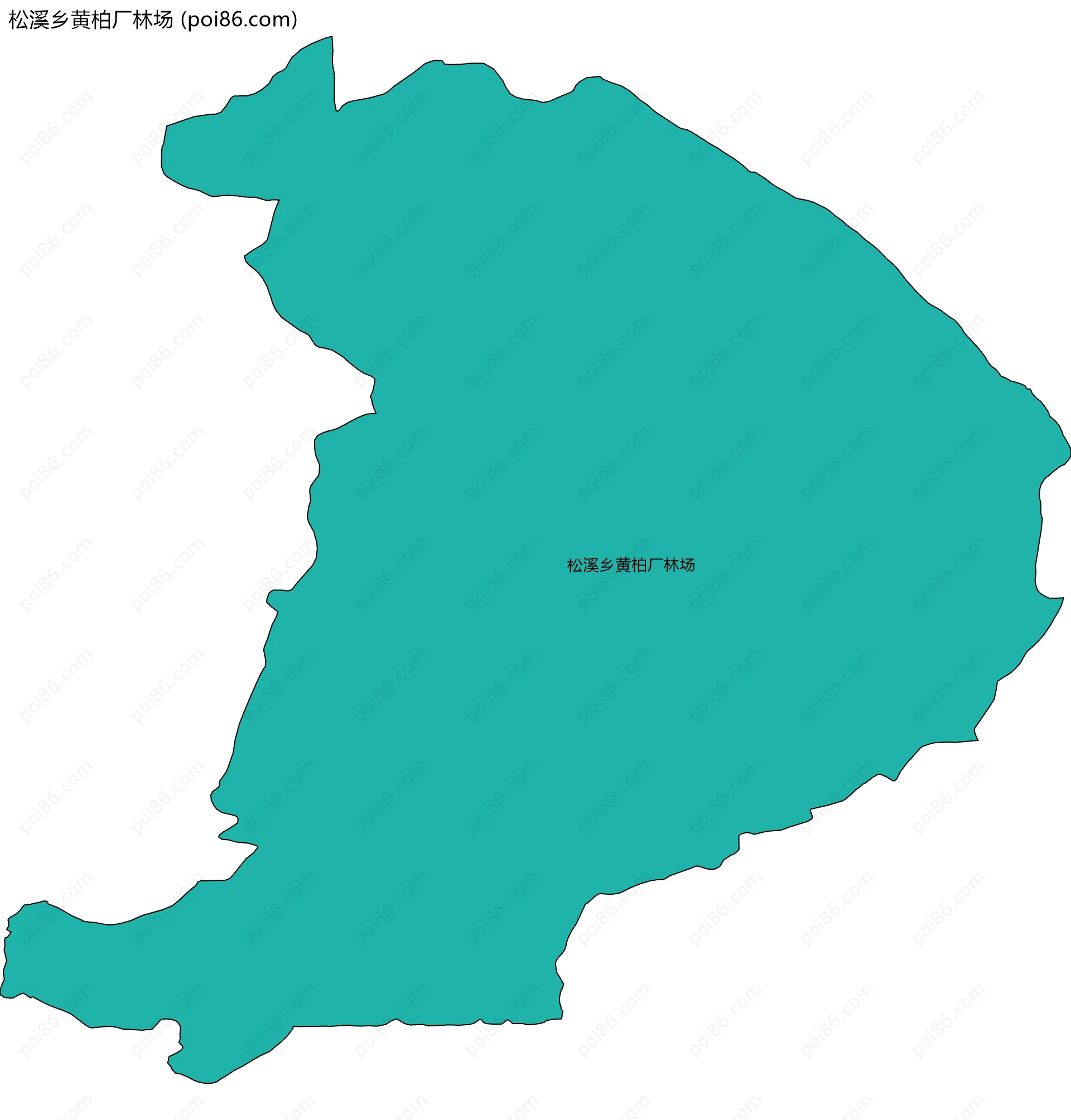 松溪乡黄柏厂林场边界地图