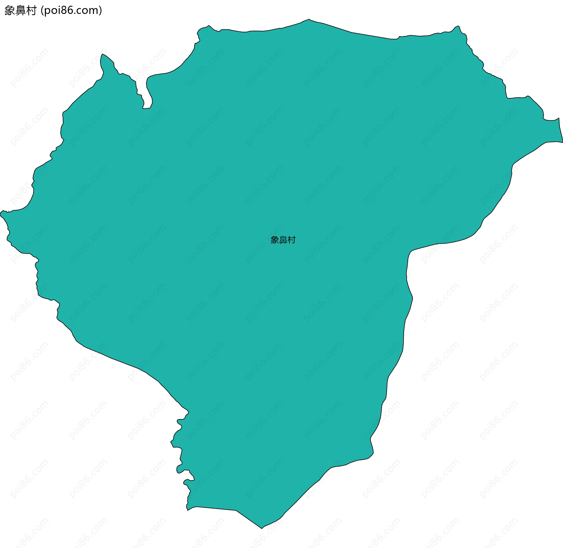 象鼻村边界地图