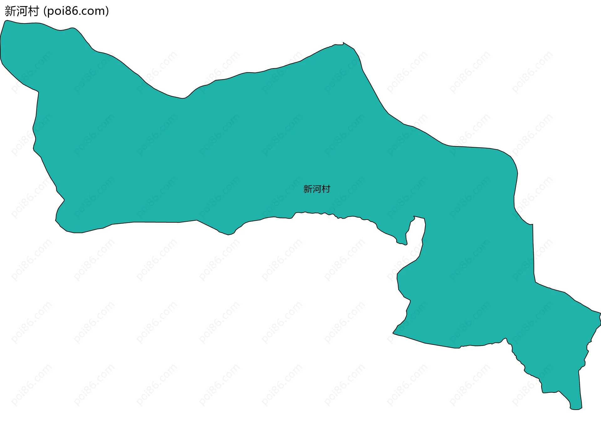 新河村边界地图