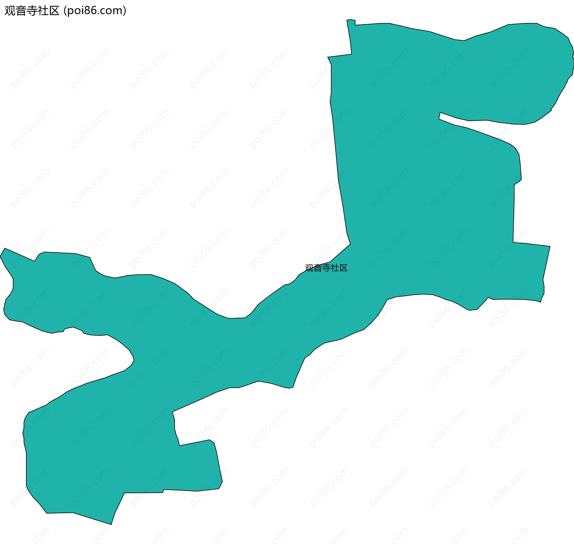 观音寺社区边界地图