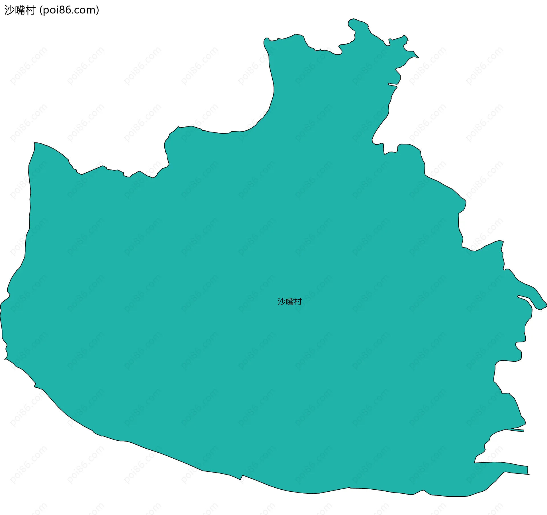 沙嘴村边界地图