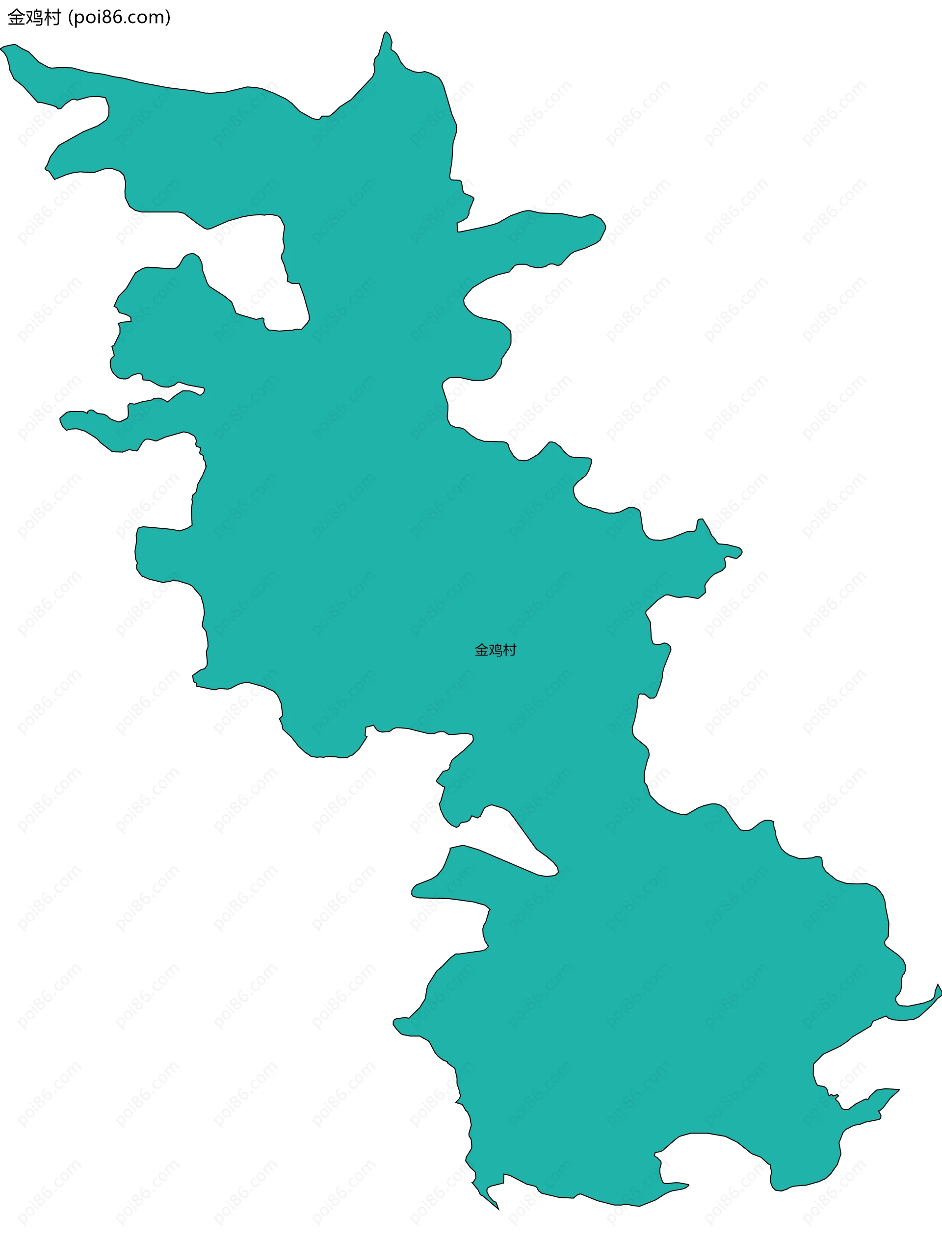 金鸡村边界地图