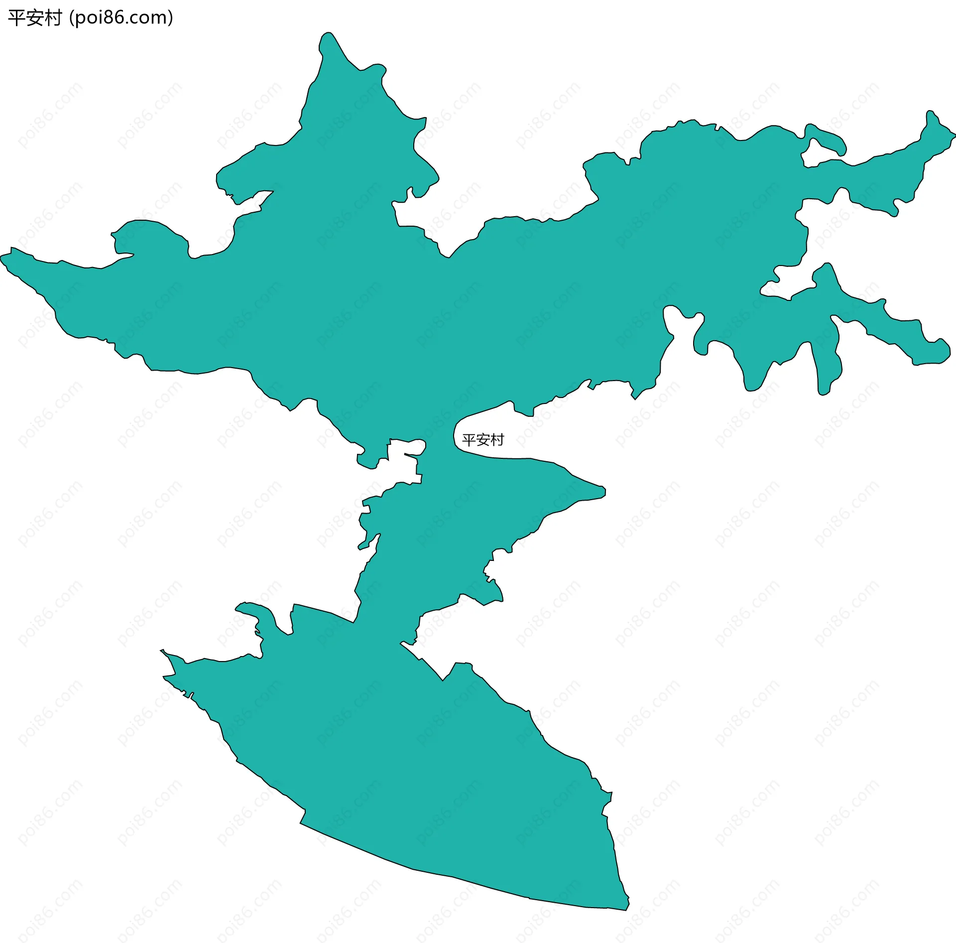 平安村边界地图