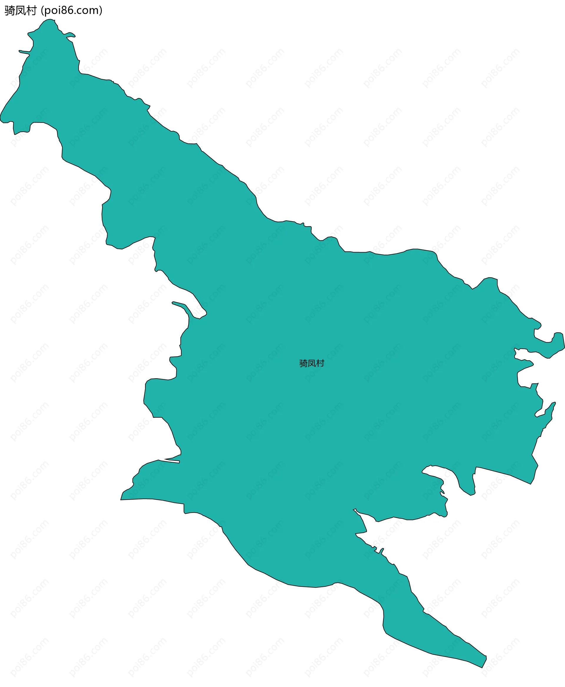 骑凤村边界地图