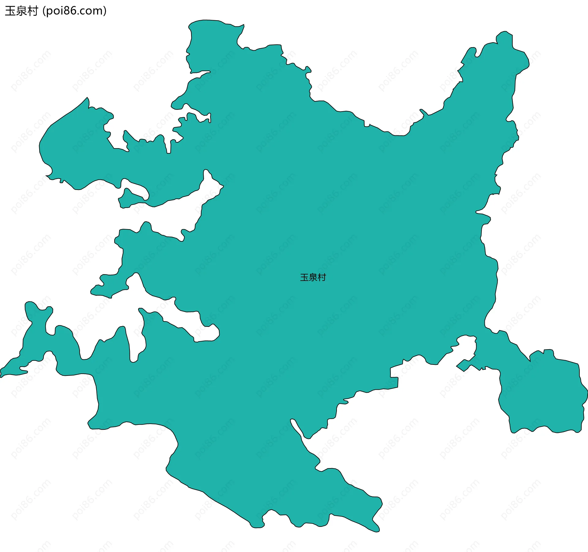 玉泉村边界地图