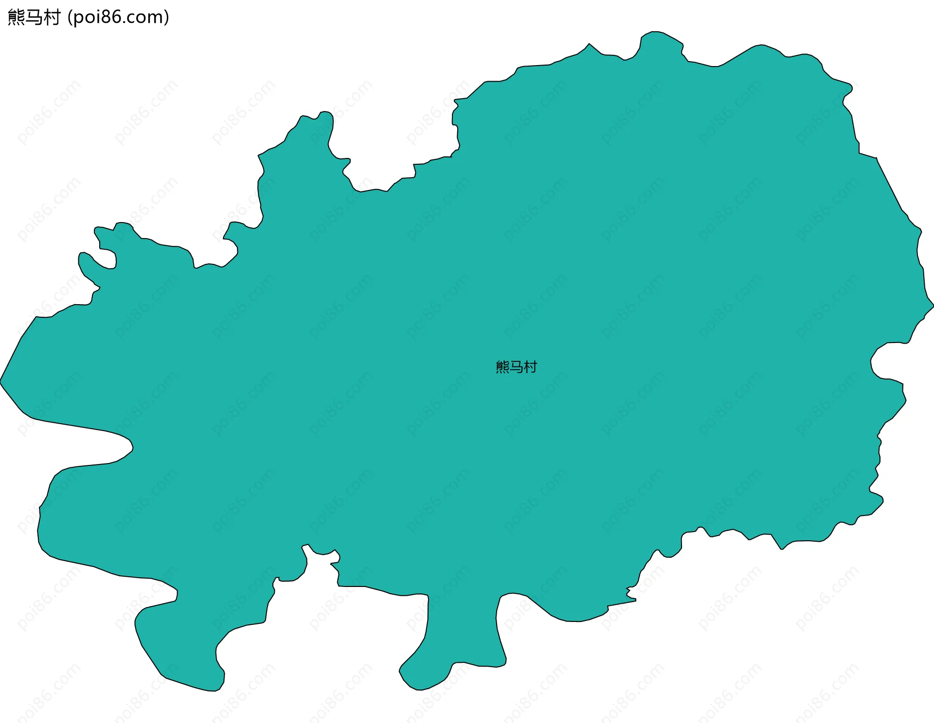 熊马村边界地图