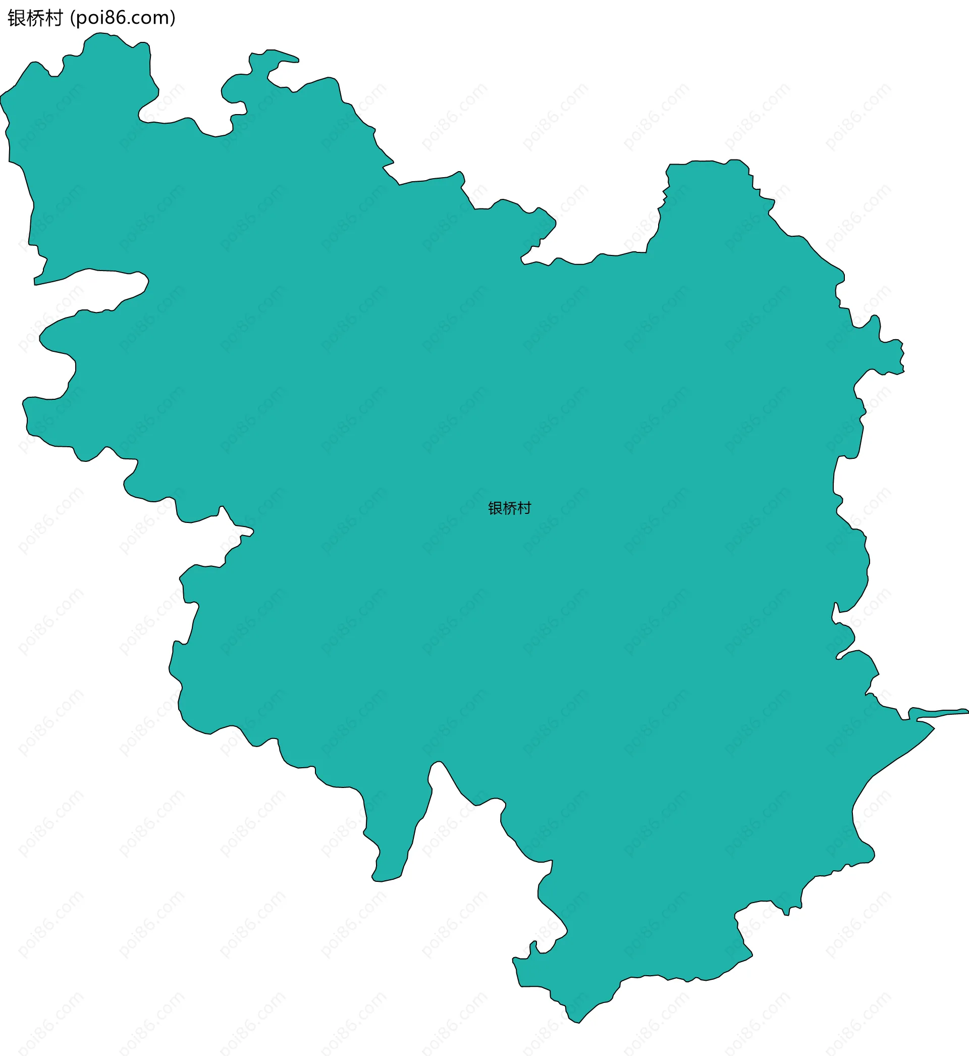 银桥村边界地图