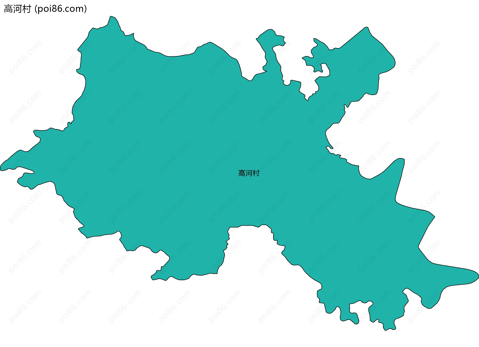 高河村边界地图