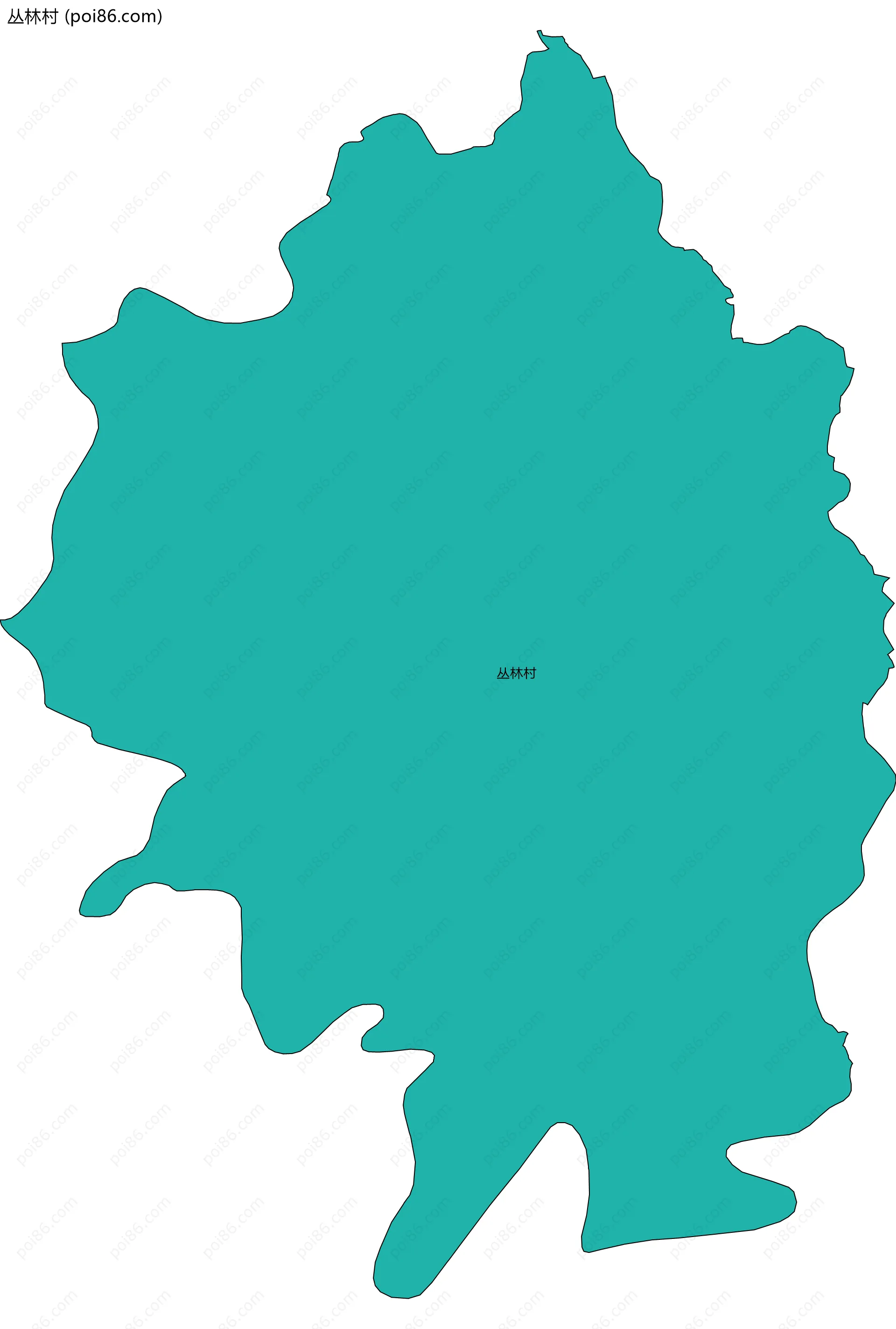 丛林村边界地图