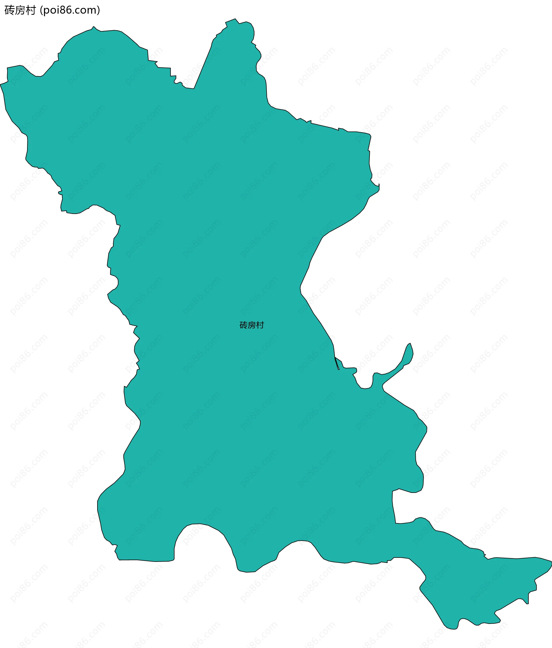 砖房村边界地图