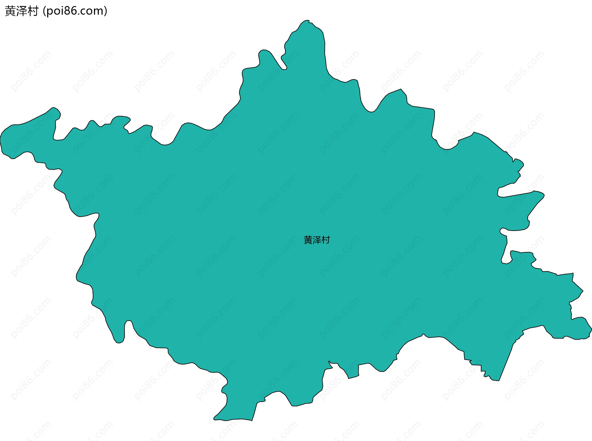 黄泽村边界地图