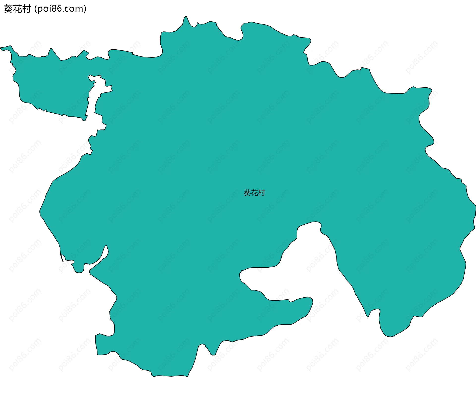 葵花村边界地图