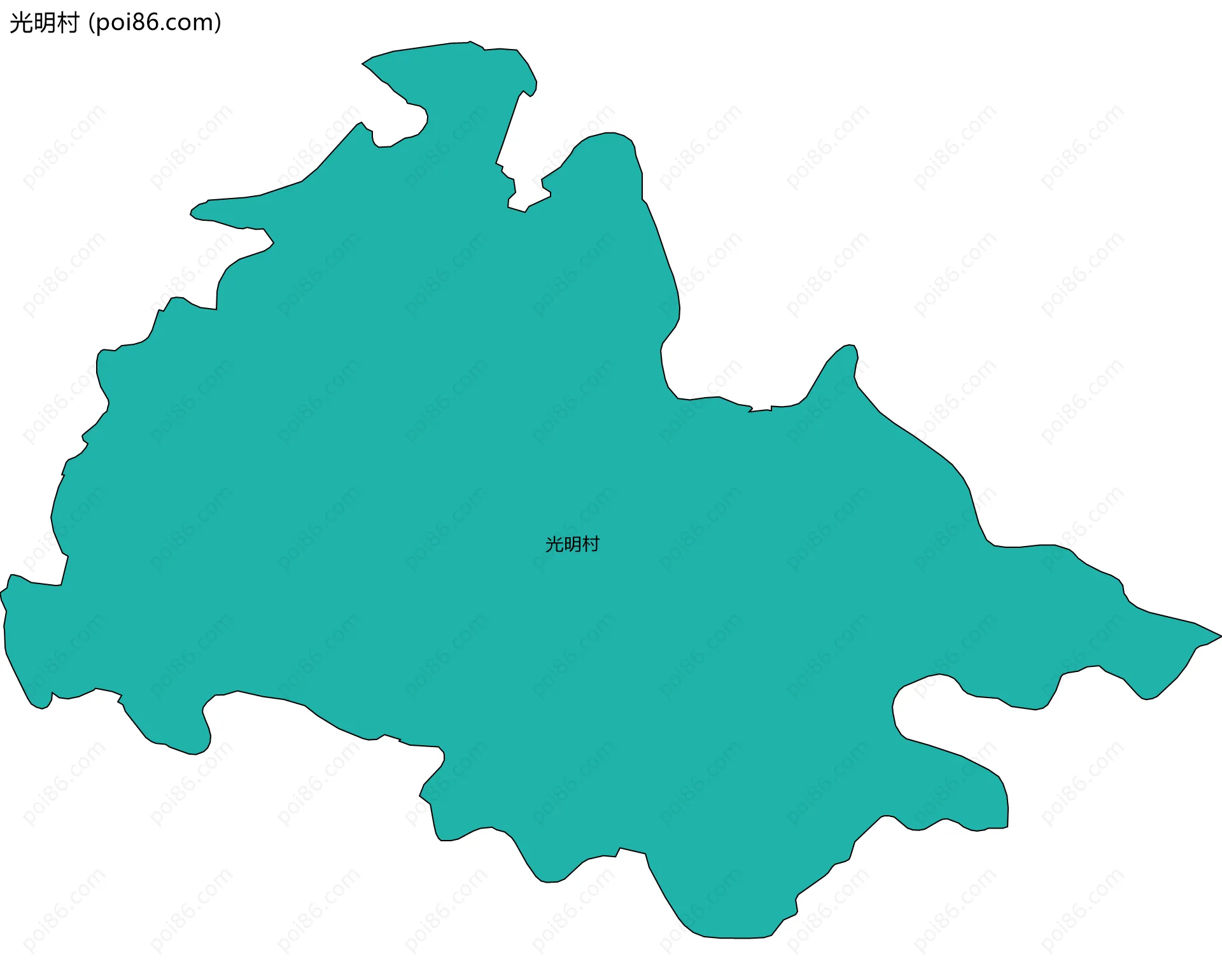 光明村边界地图