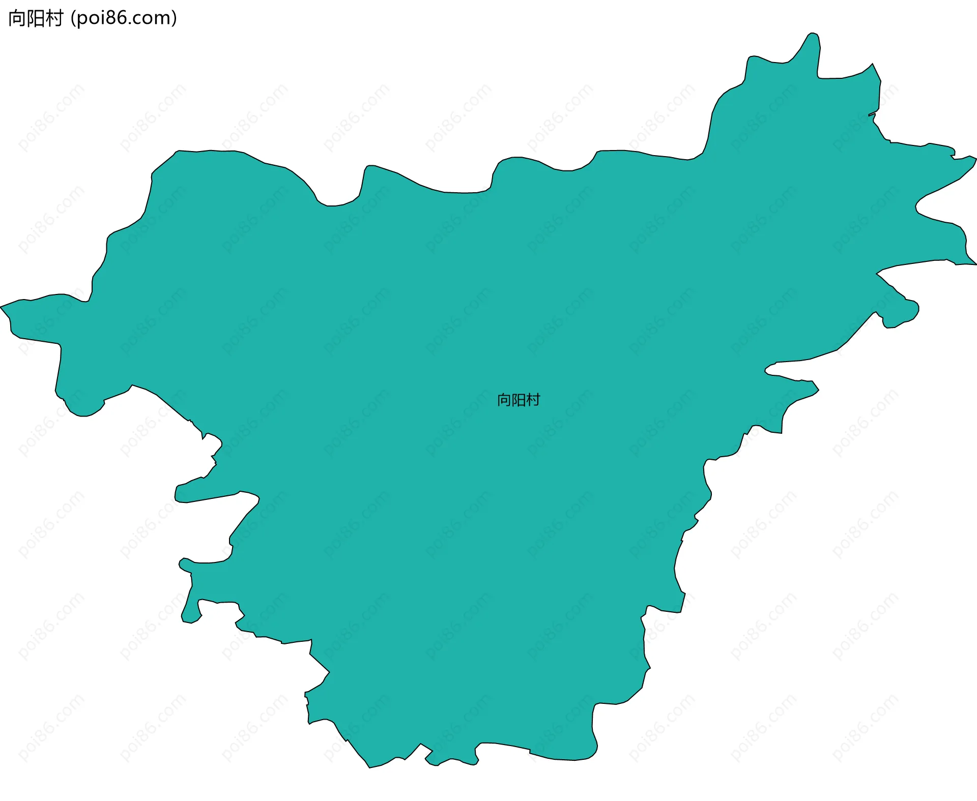 向阳村边界地图