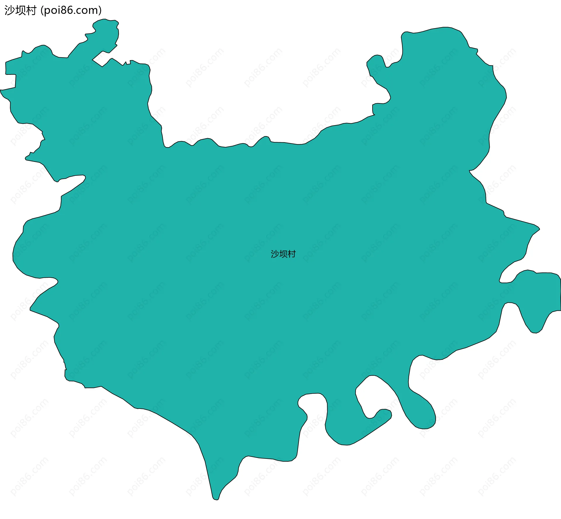 沙坝村边界地图