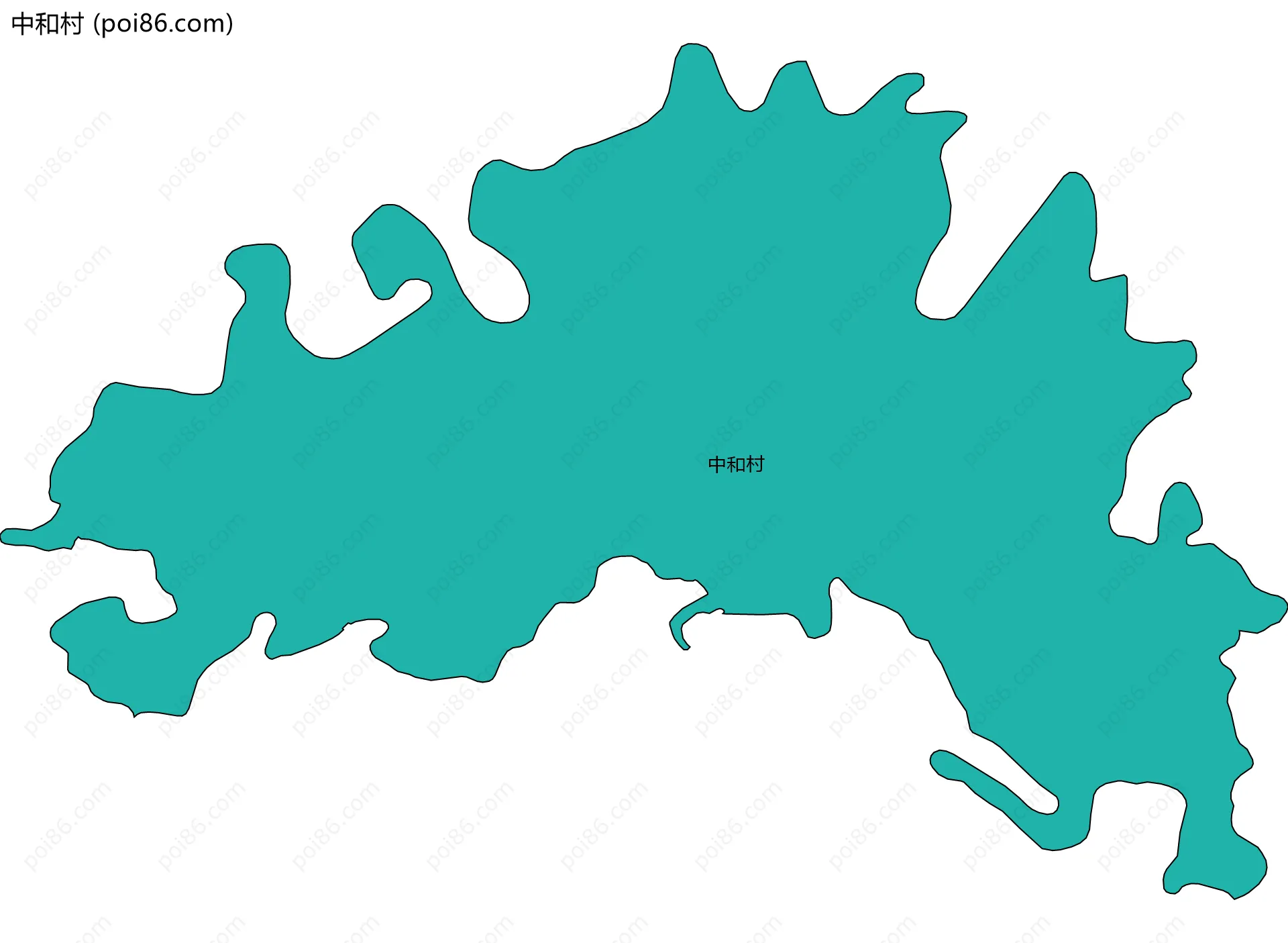 中和村边界地图