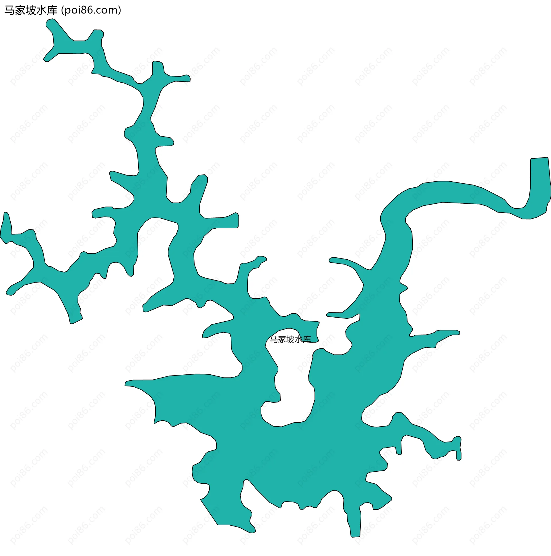 马家坡水库边界地图