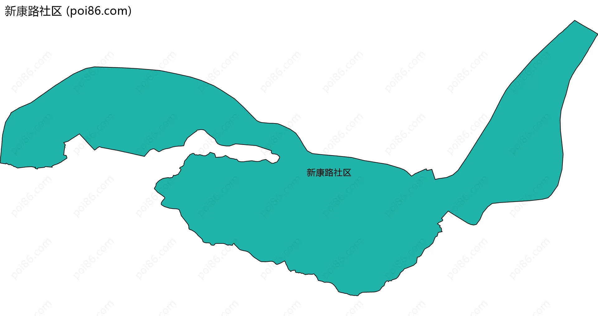 新康路社区边界地图