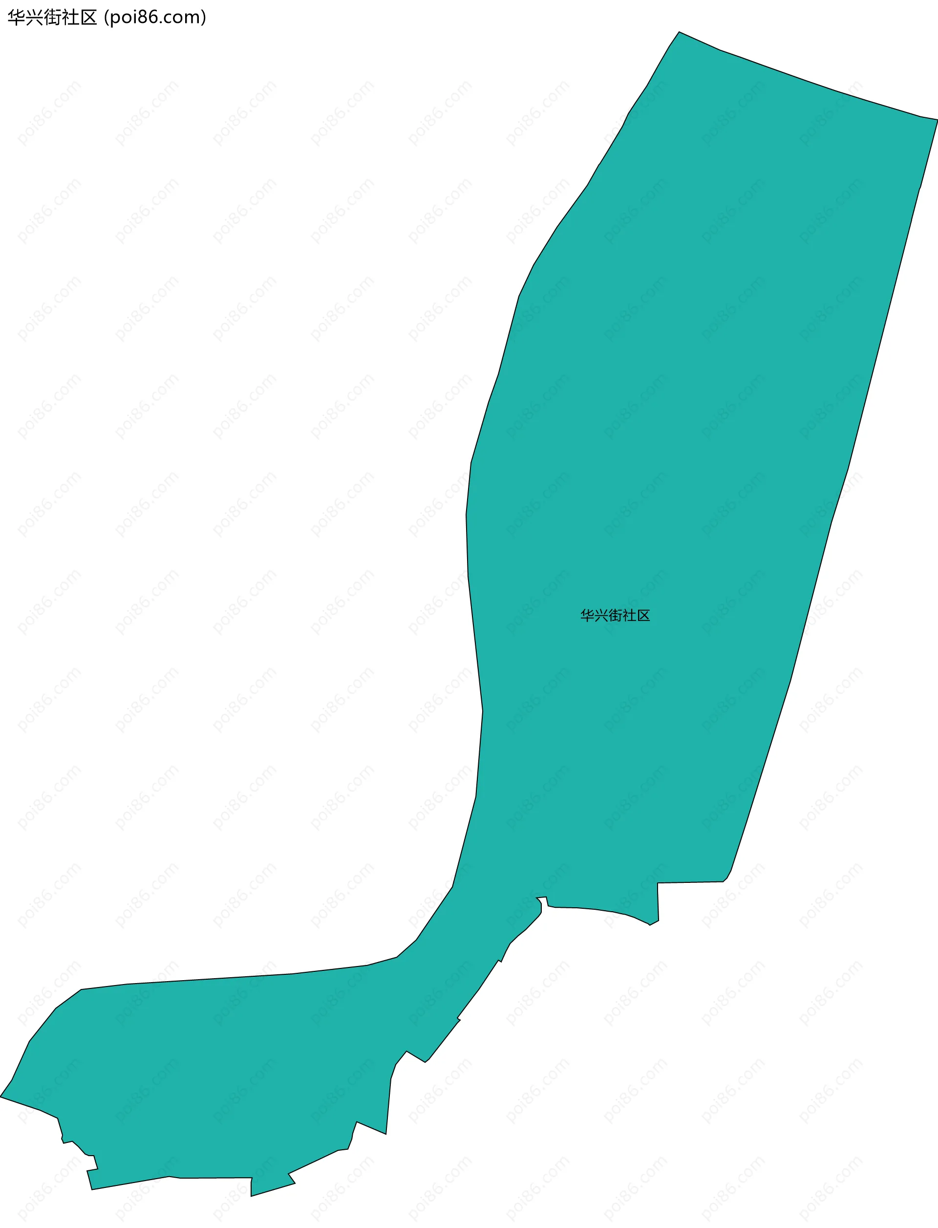 华兴街社区边界地图
