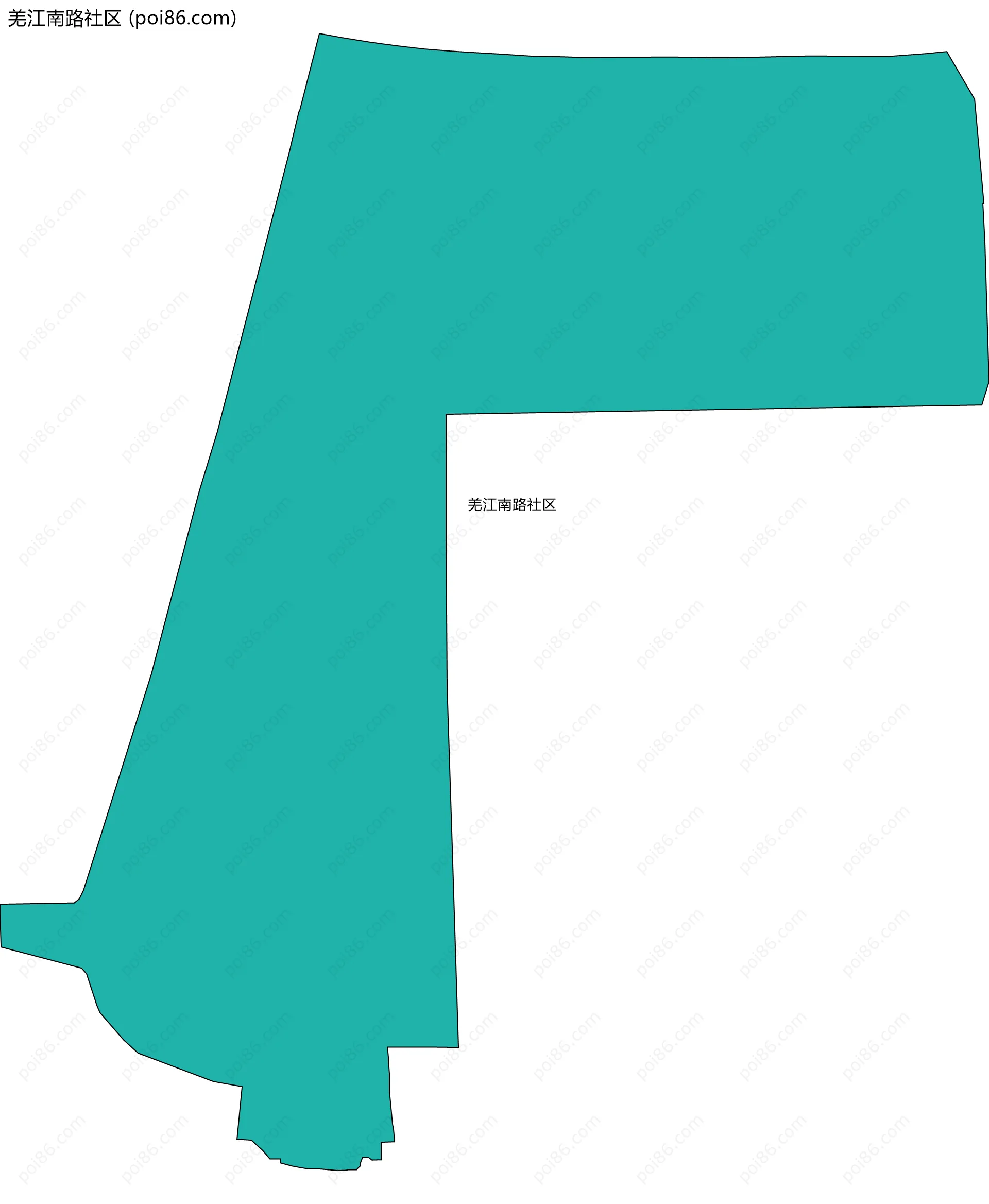 羌江南路社区边界地图
