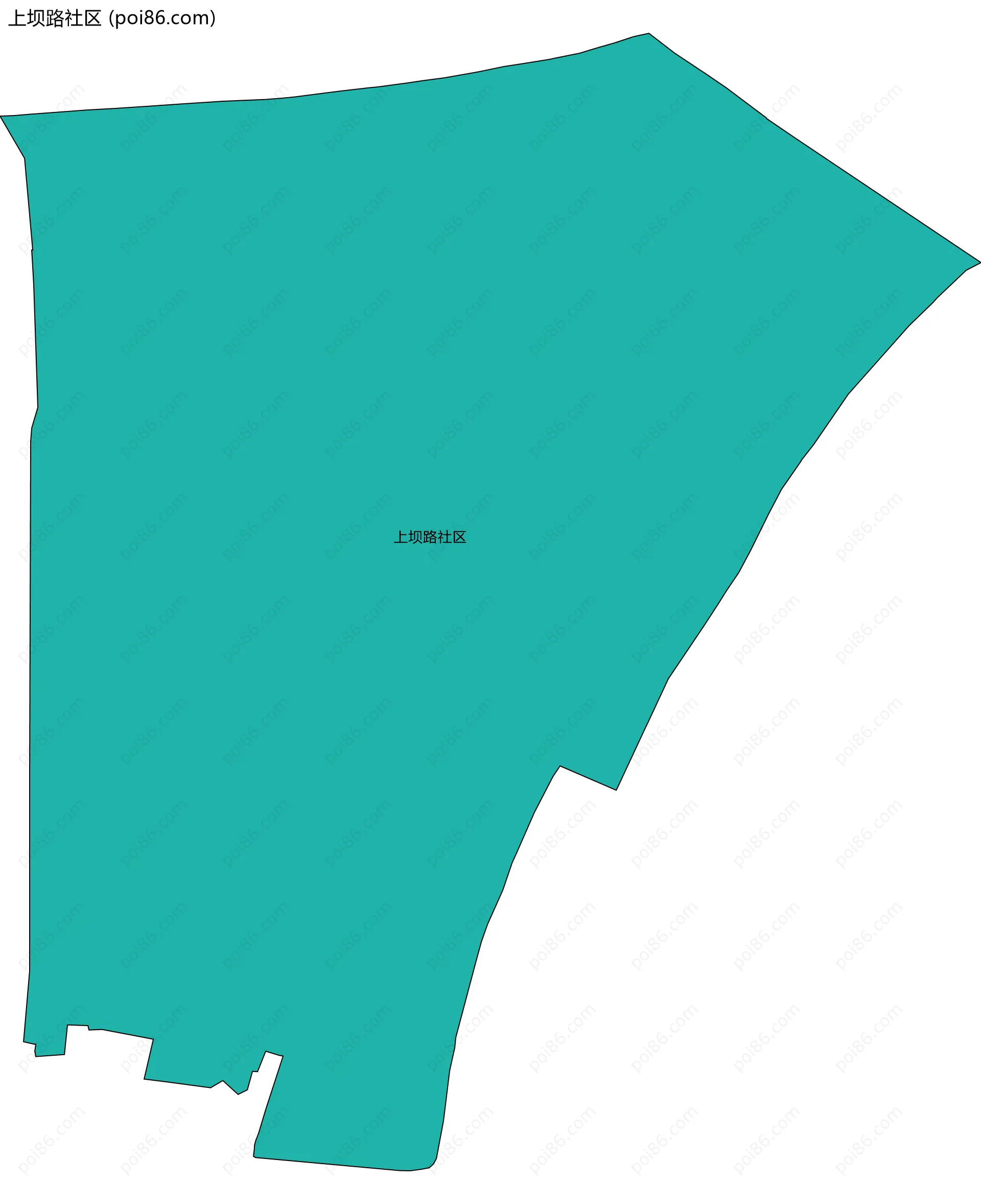 上坝路社区边界地图