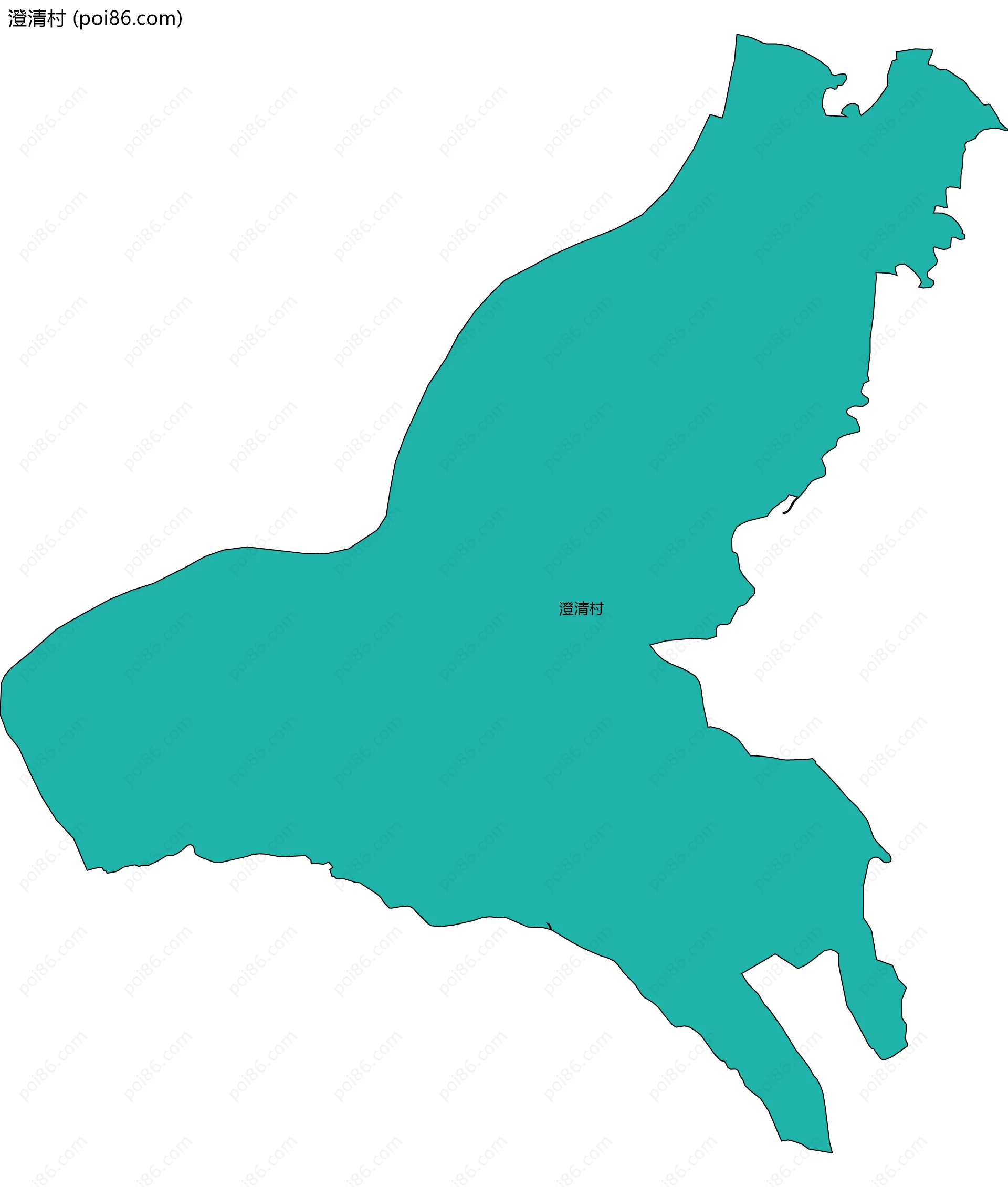 澄清村边界地图