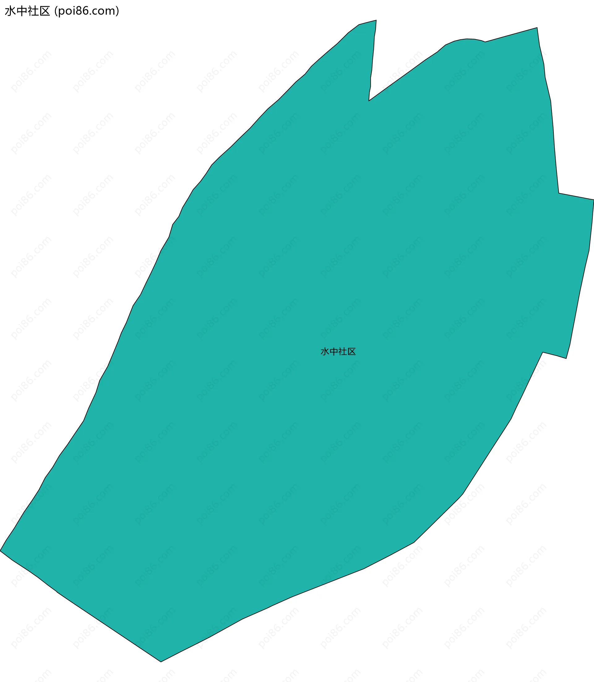 水中社区边界地图