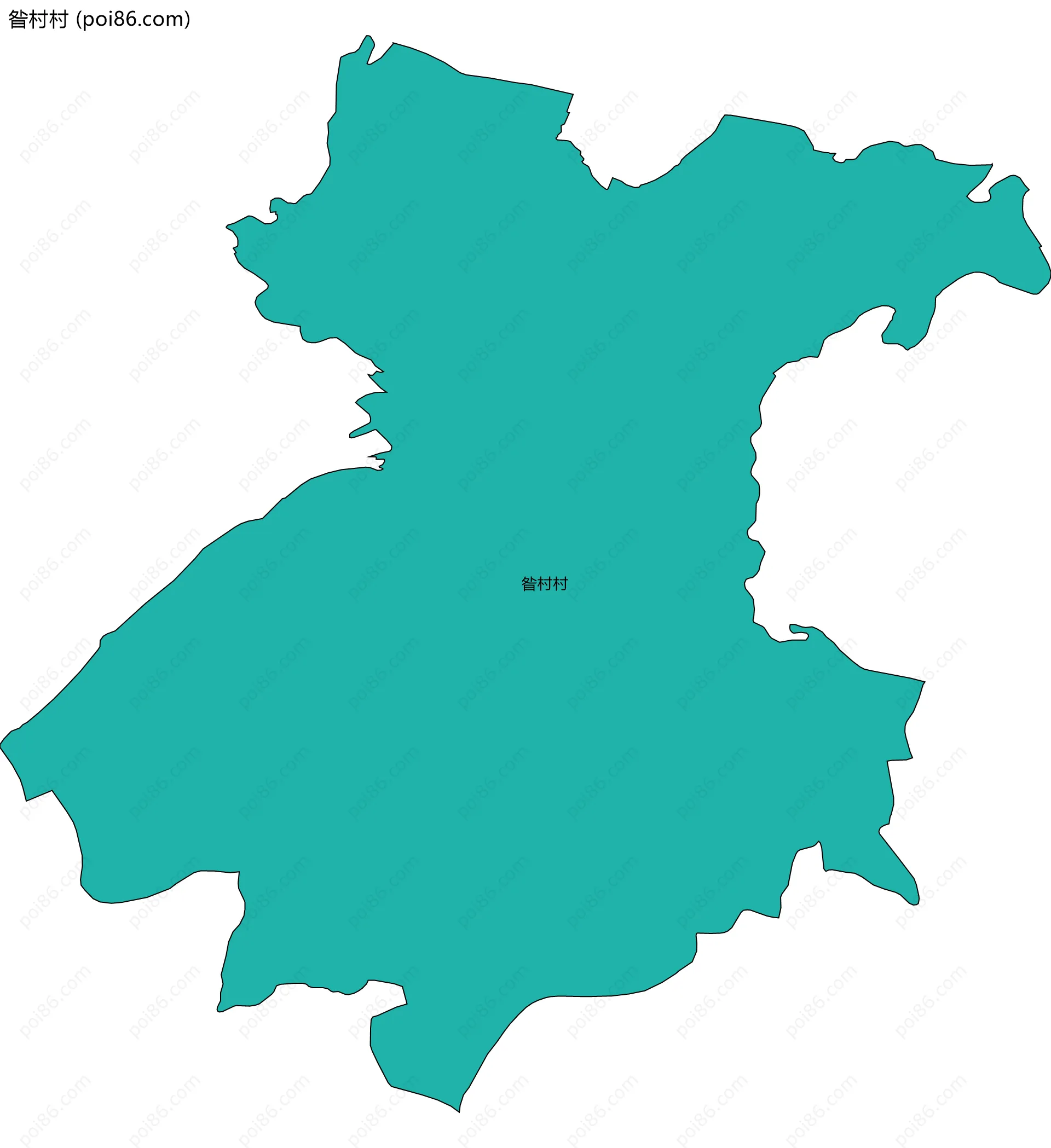 昝村村边界地图
