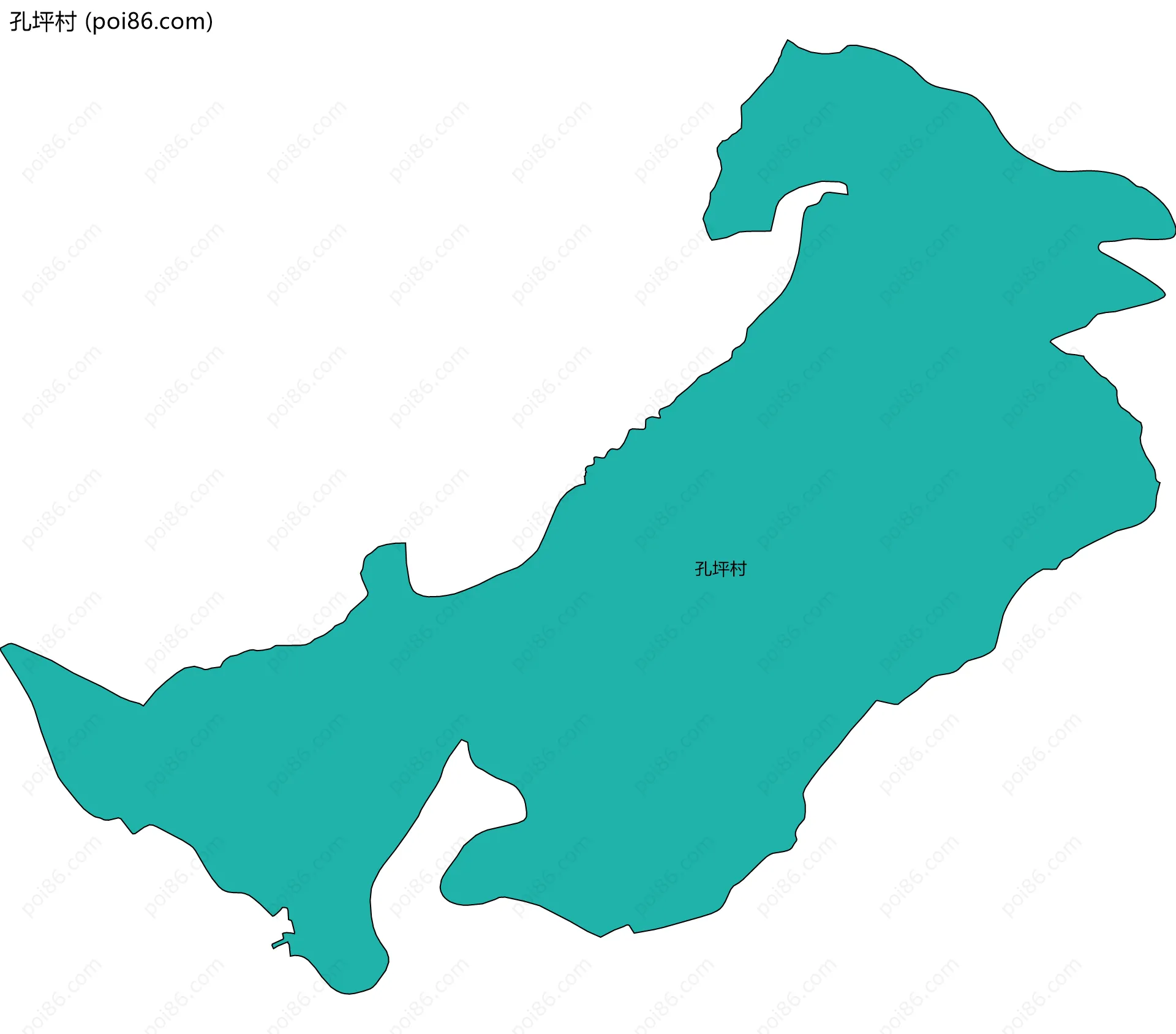 孔坪村边界地图