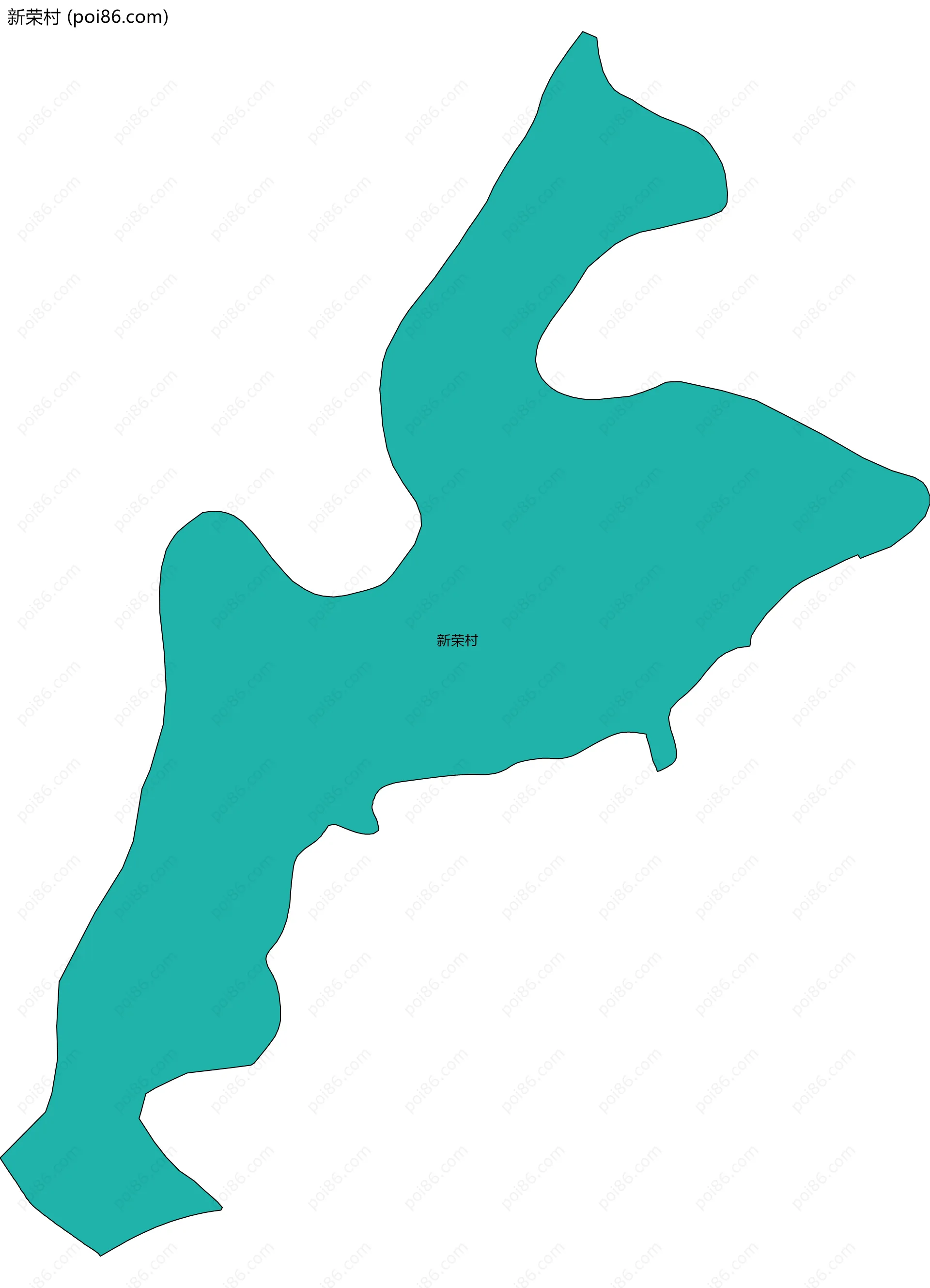 新荣村边界地图