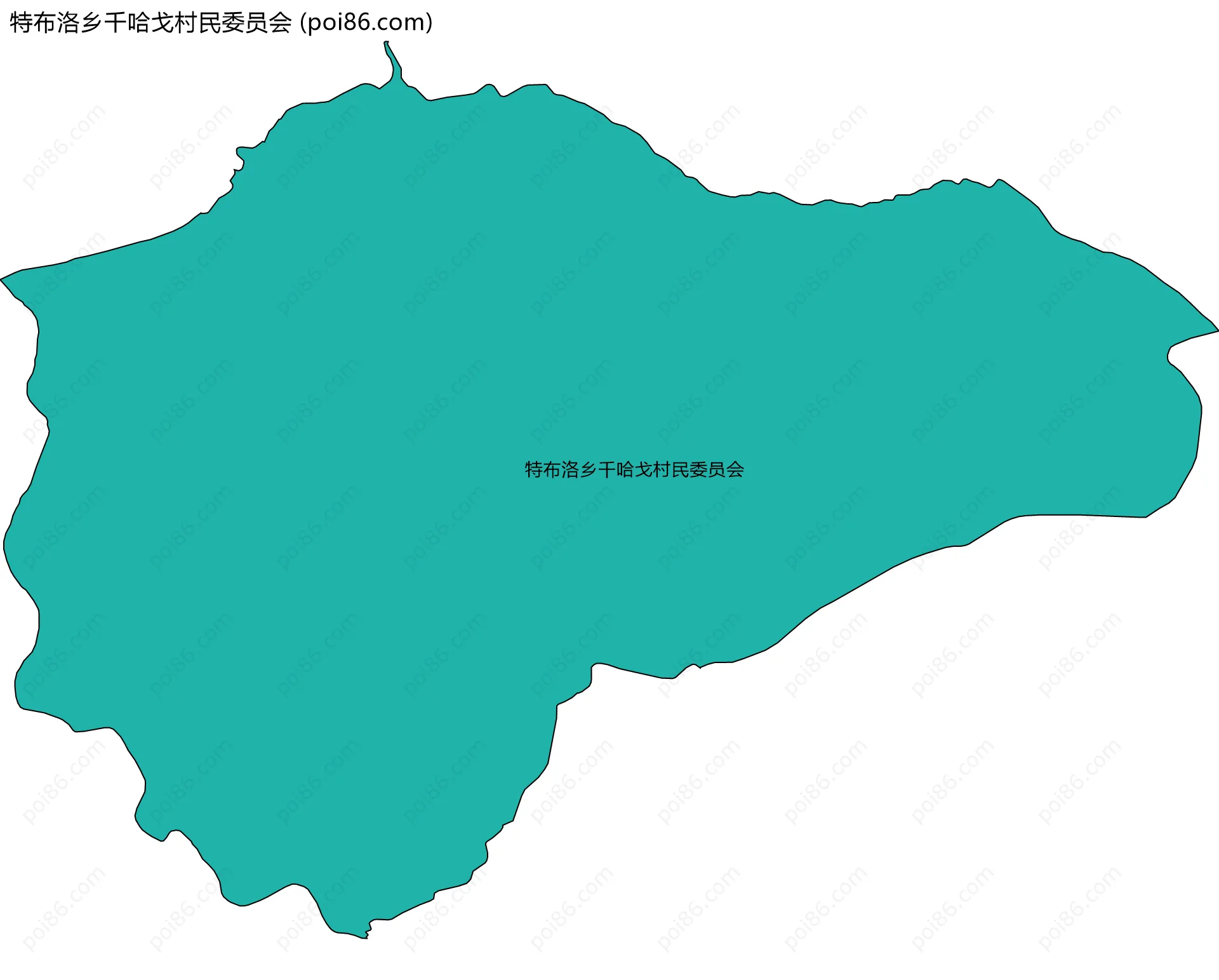 特布洛乡千哈戈村民委员会边界地图