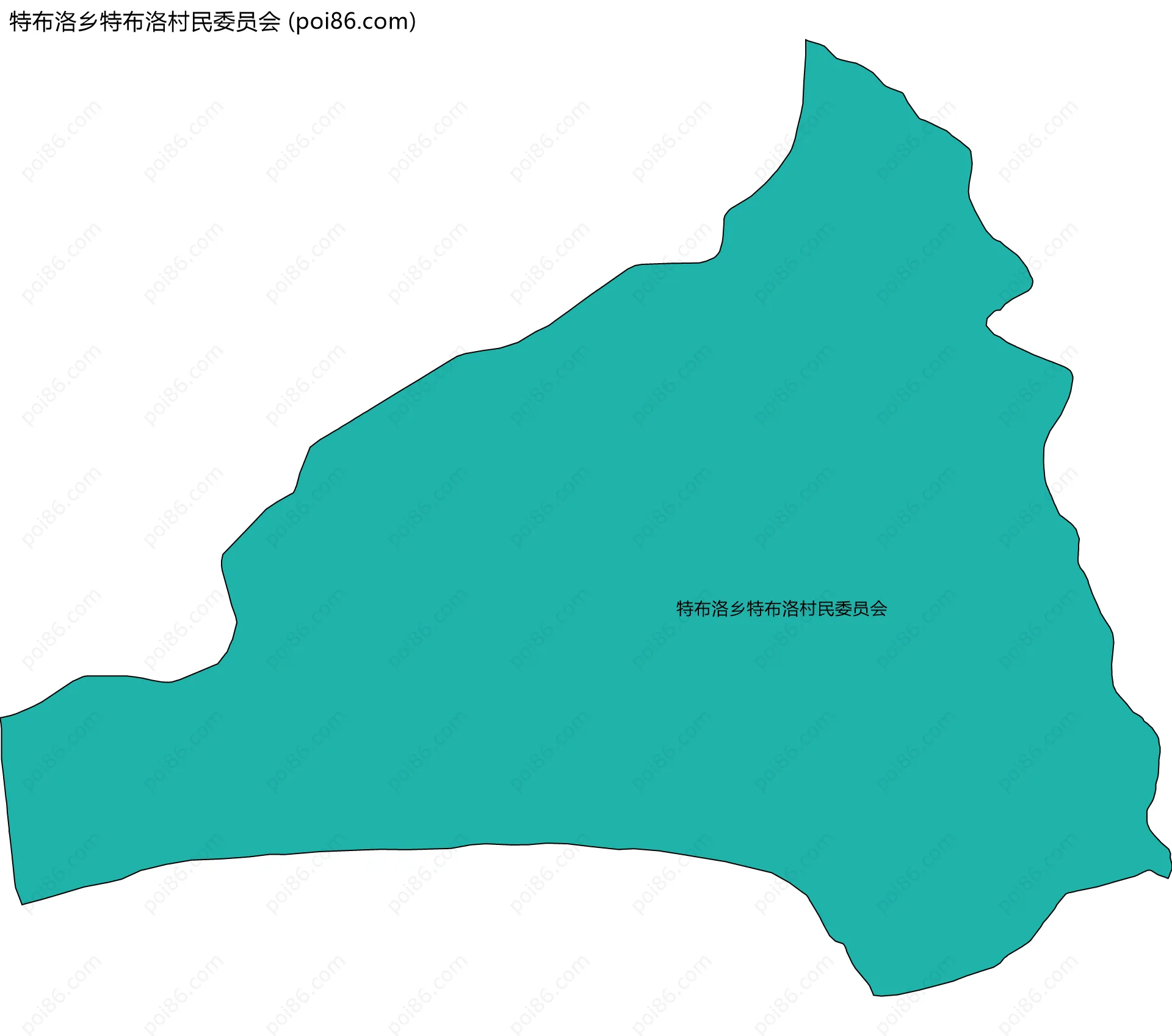 特布洛乡特布洛村民委员会边界地图